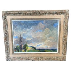 French Mid-20th Century Oil on Canvas
