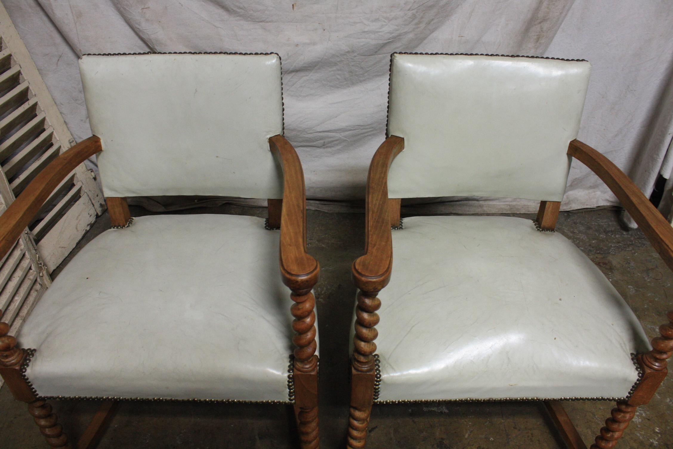 French Mid-20th Century Pairs of Armchairs In Good Condition In Stockbridge, GA