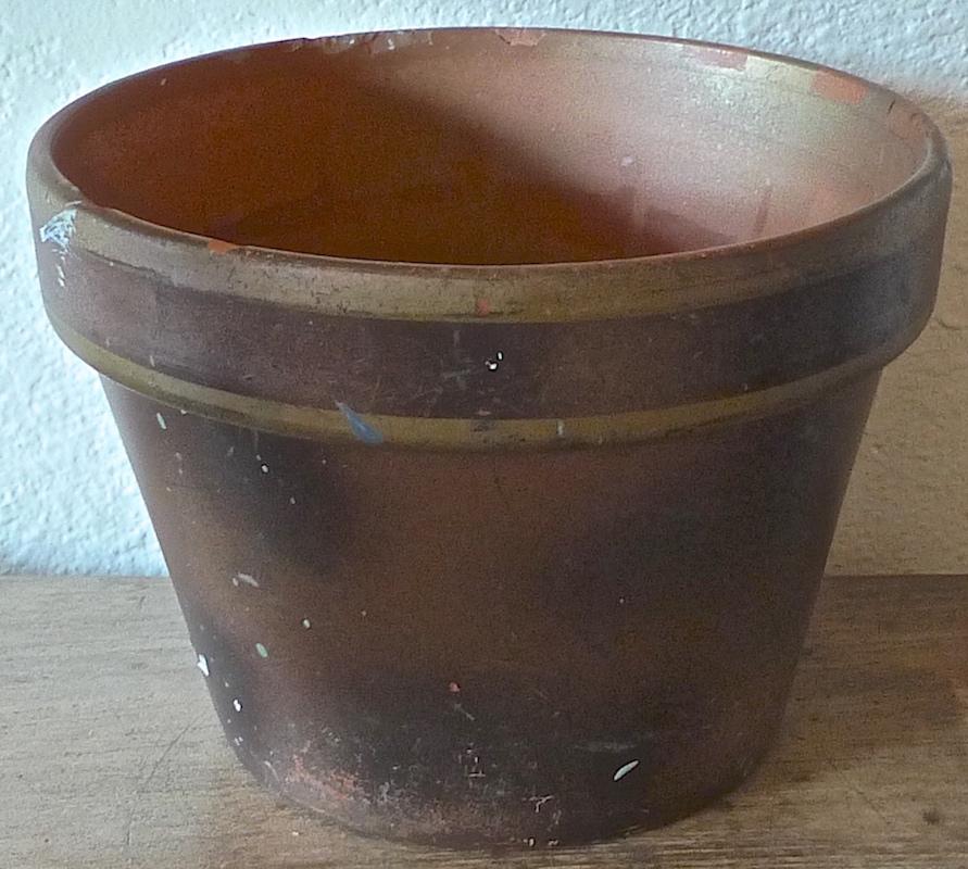 French mid-20th century small ceramic pot.