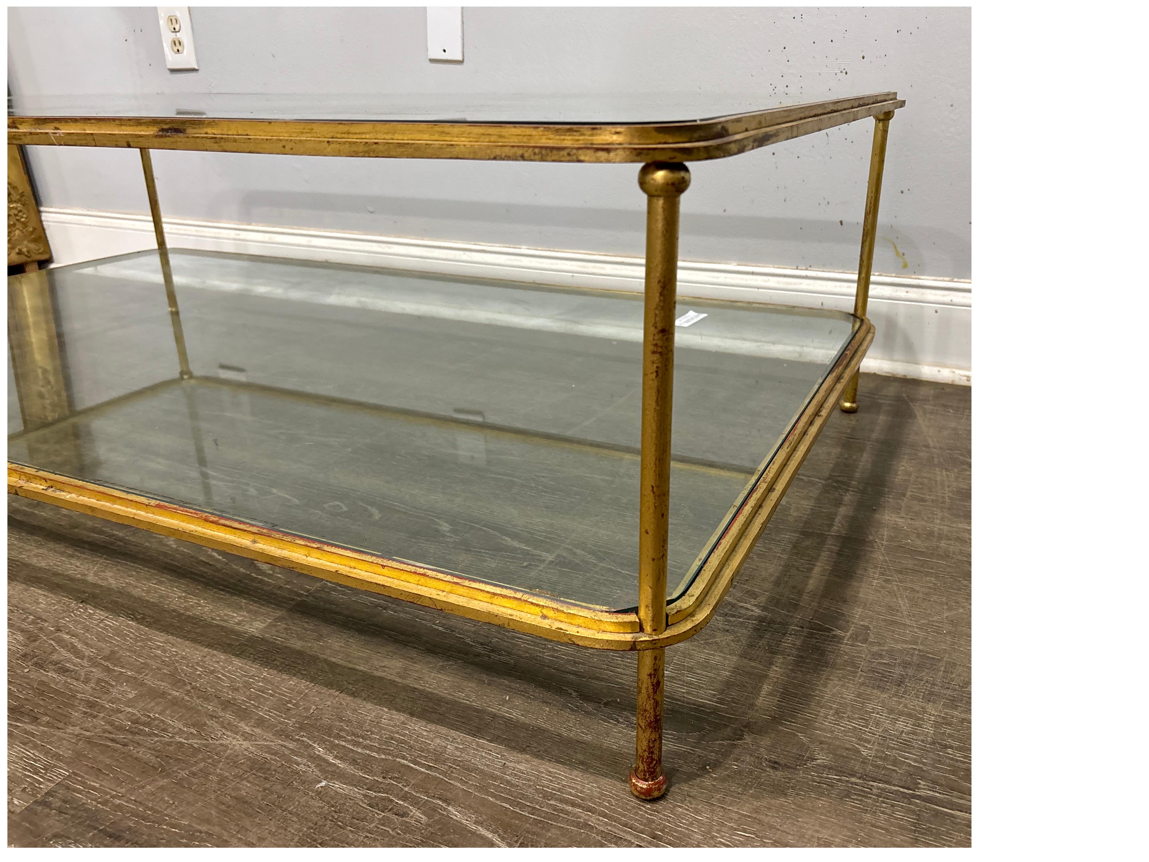 Metal French Mid 20th Century Sofa Table For Sale