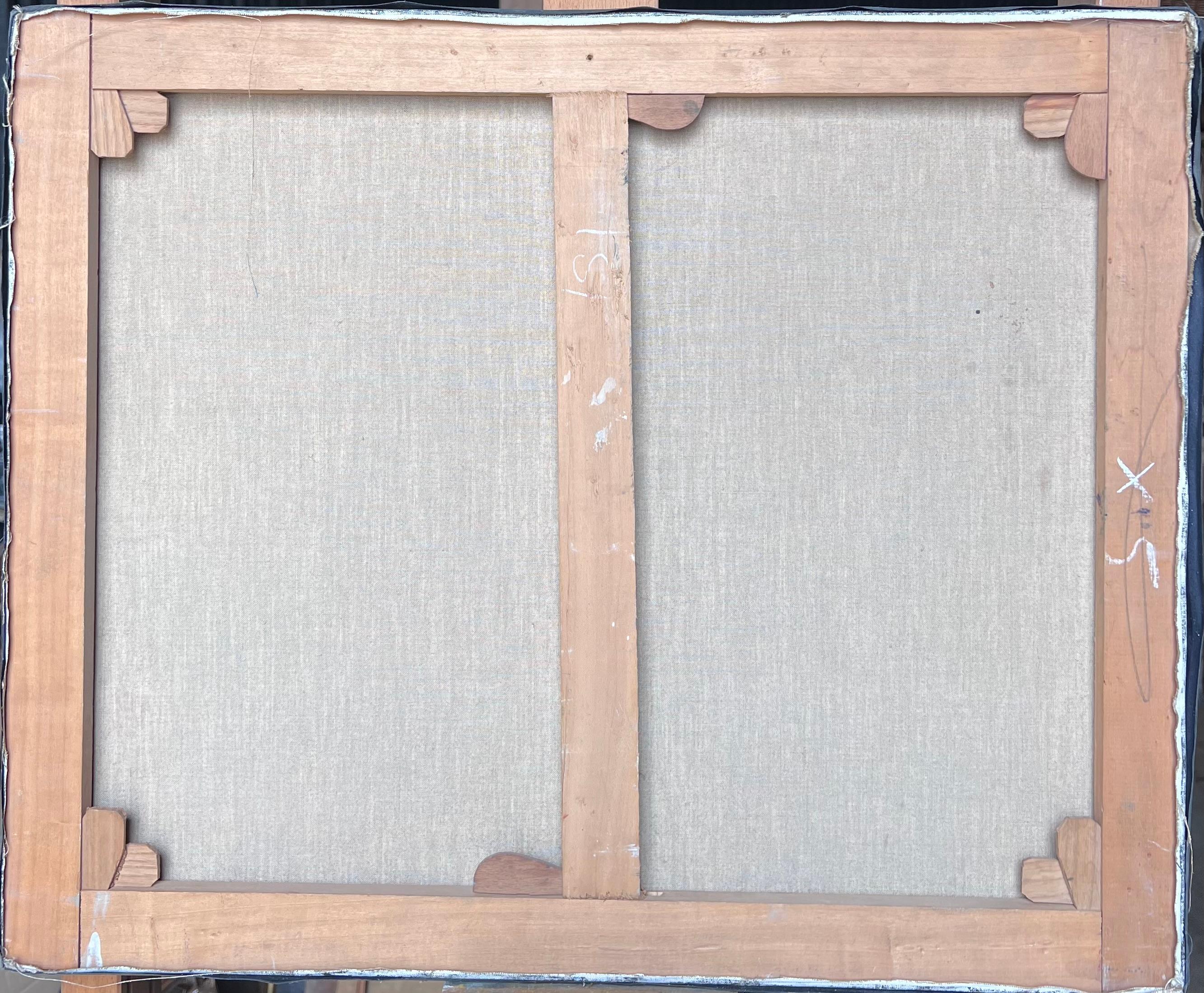 Großes französisches Ölgemälde des 20. Jahrhunderts Porträt einer jungen Frau, signiert im Angebot 4