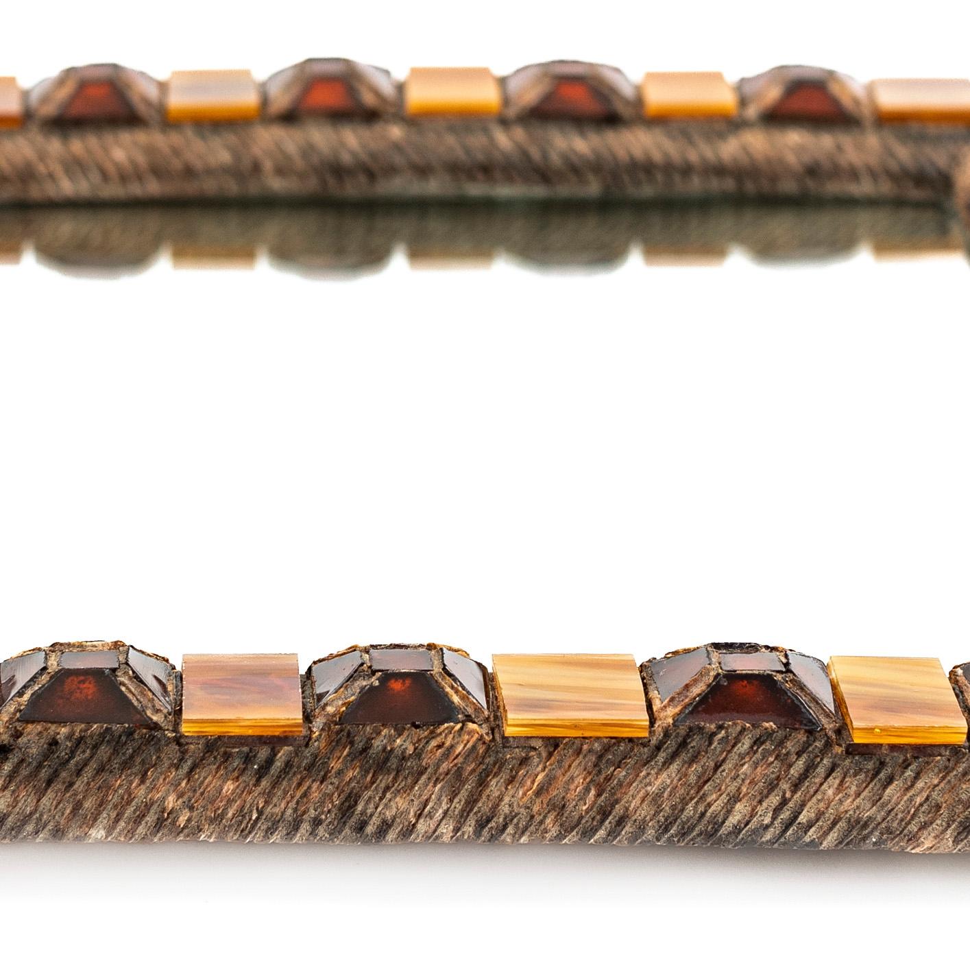 Miroir en résine et verre mosaïque dans le style de Line Vautrin années 1960 en vente 1