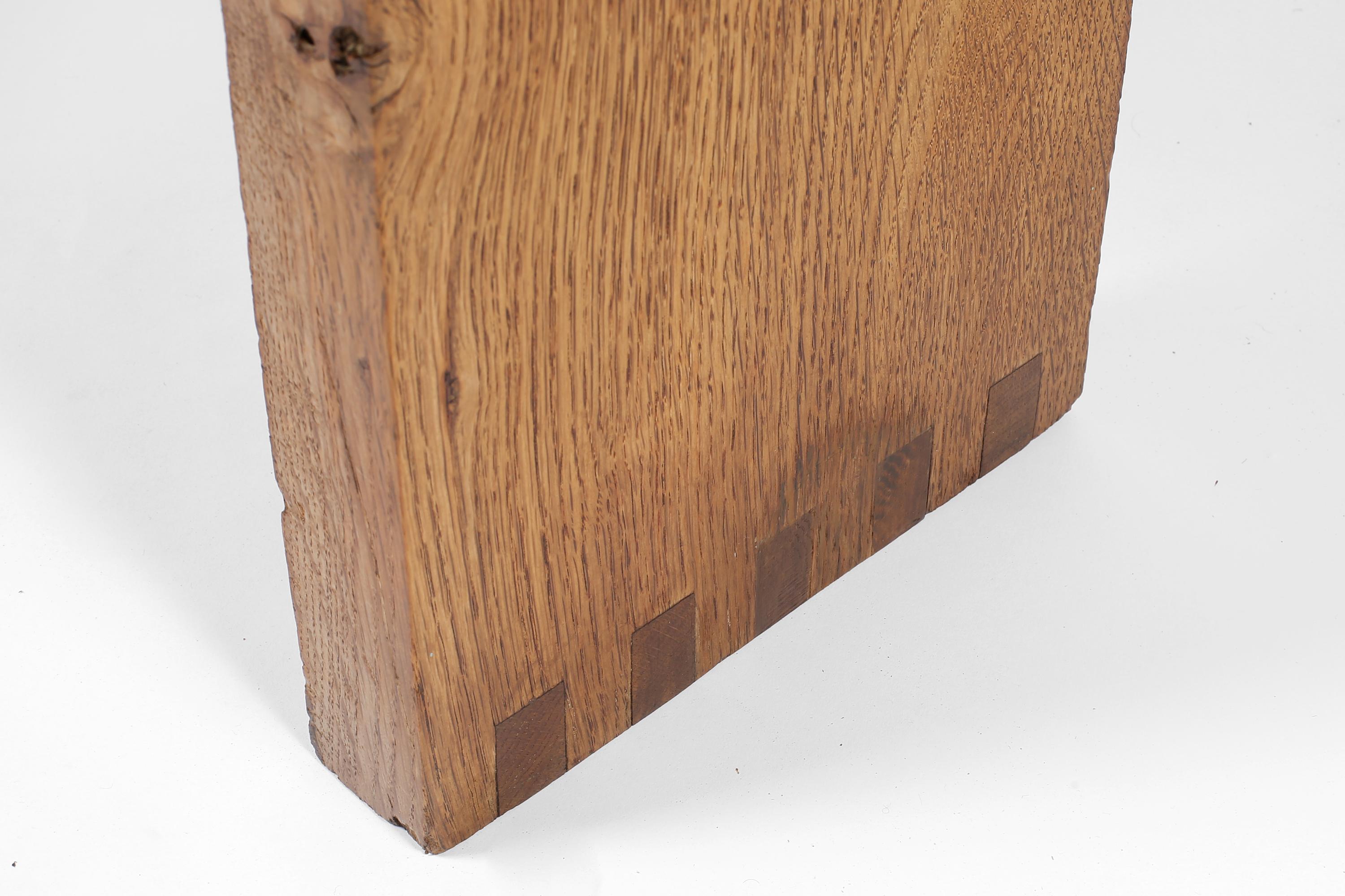 French Mid Century 1960s Chapo Style Oak Side Table For Sale 7