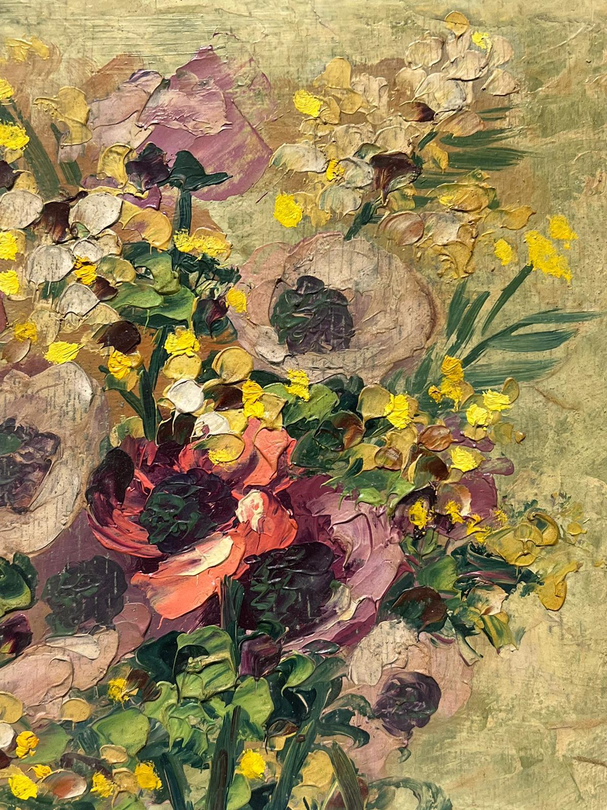 Medal Winning 1950's French Post-Impressionist Signed Oil Still Life of Flowers 1
