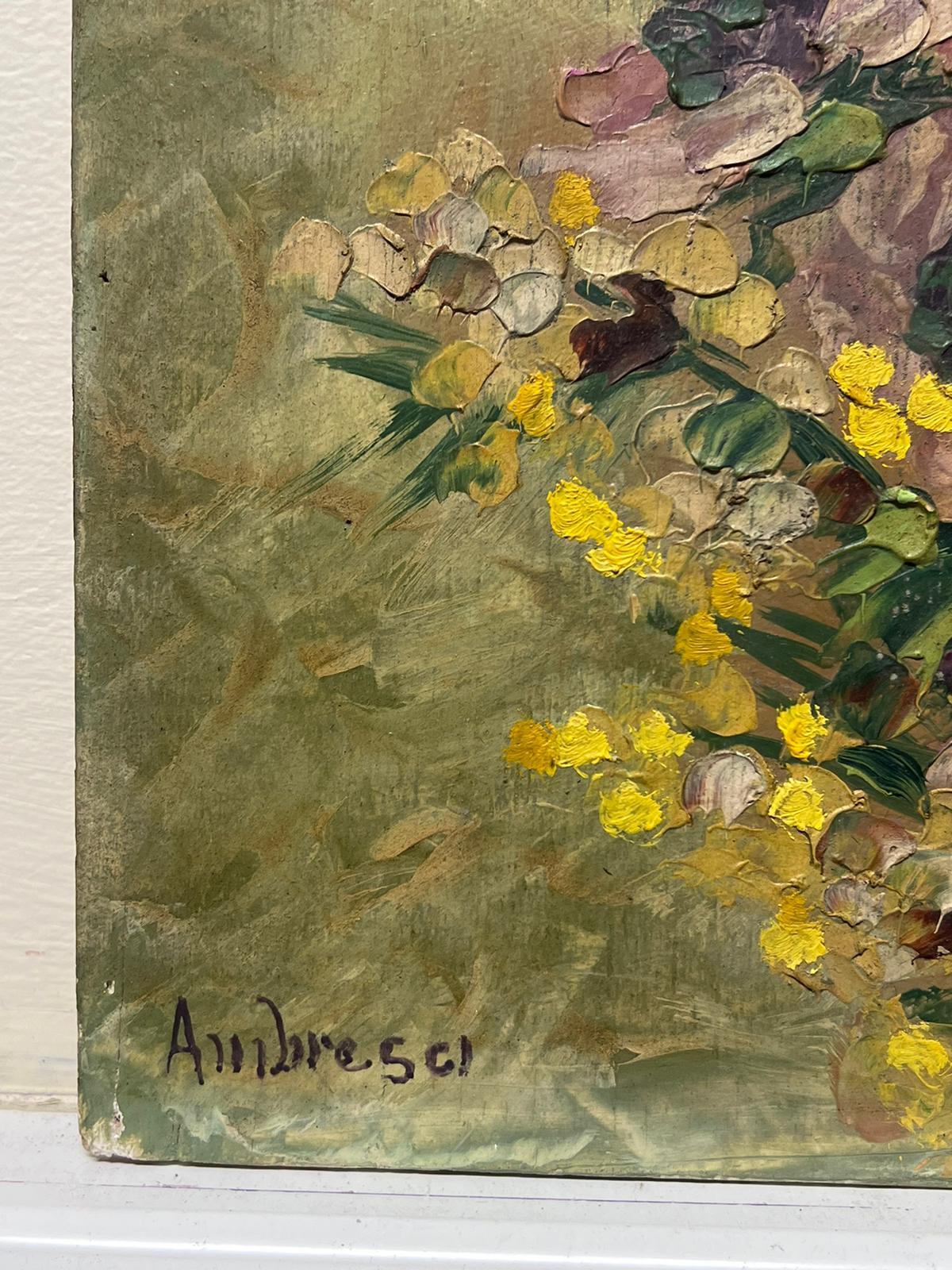Medal Winning 1950's French Post-Impressionist Signed Oil Still Life of Flowers 2