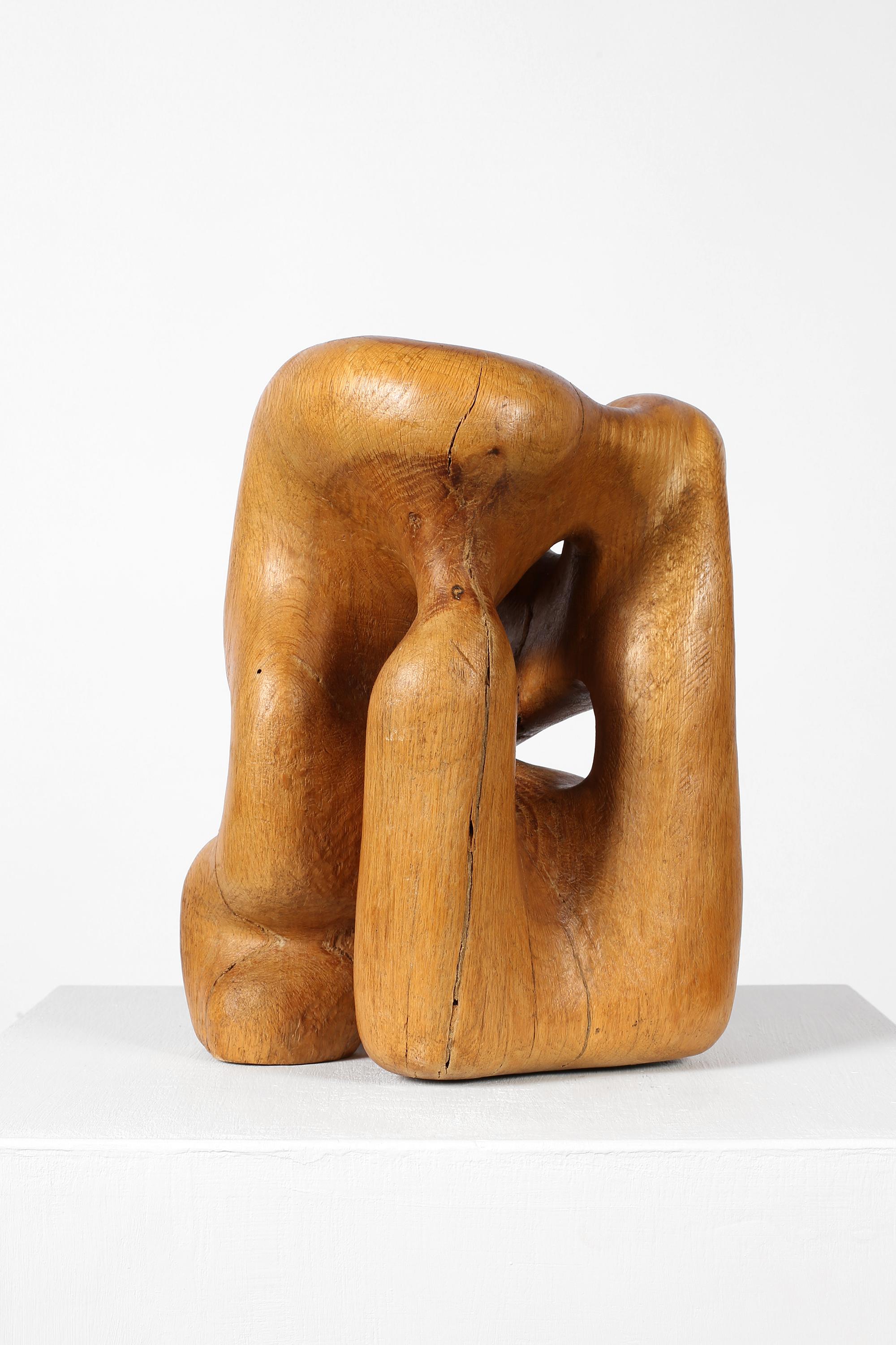 Français Sculpture française abstraite de forme libre en bois sculpté du milieu du siècle dernier en vente