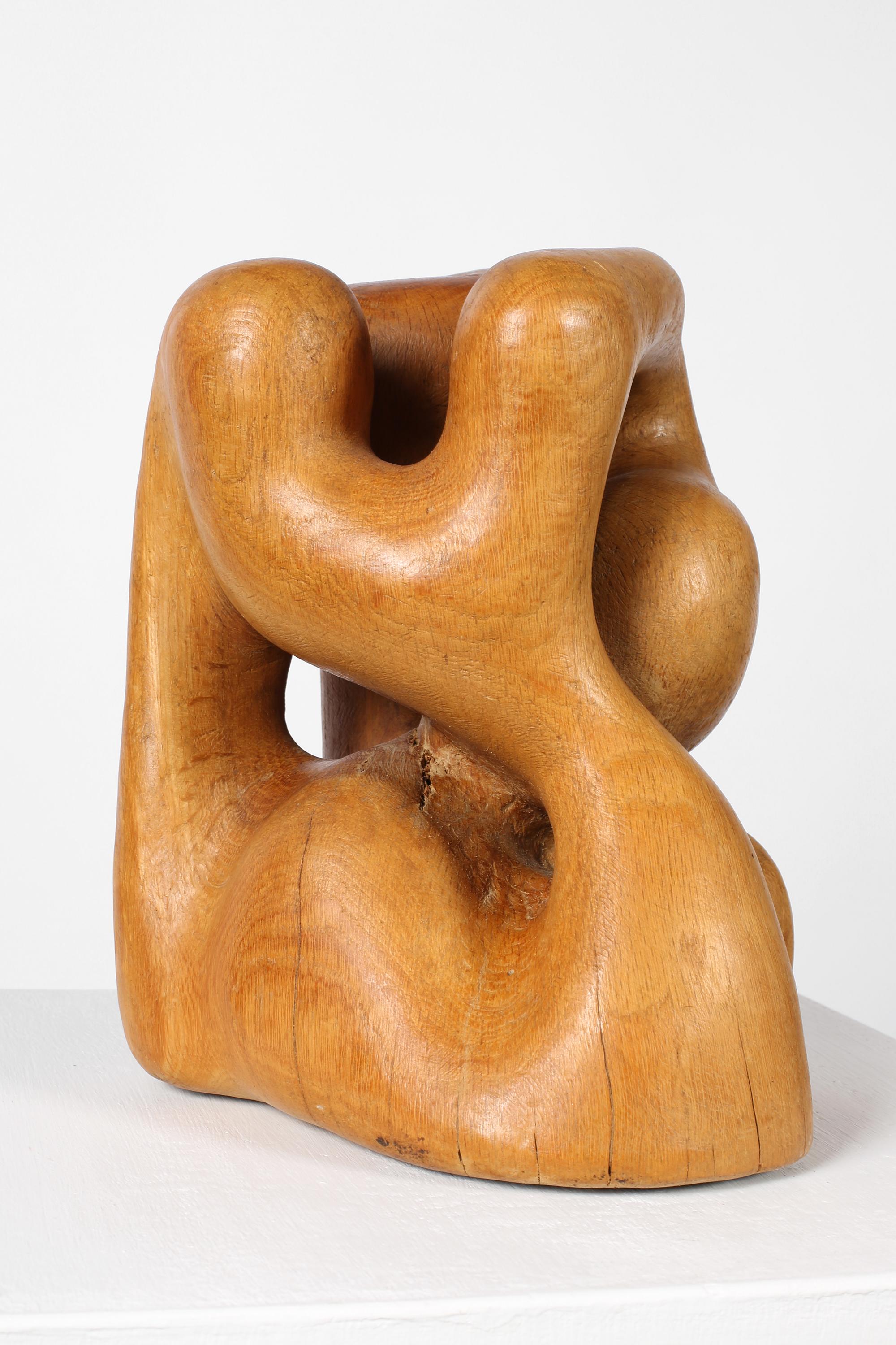 20ième siècle Sculpture française abstraite de forme libre en bois sculpté du milieu du siècle dernier en vente