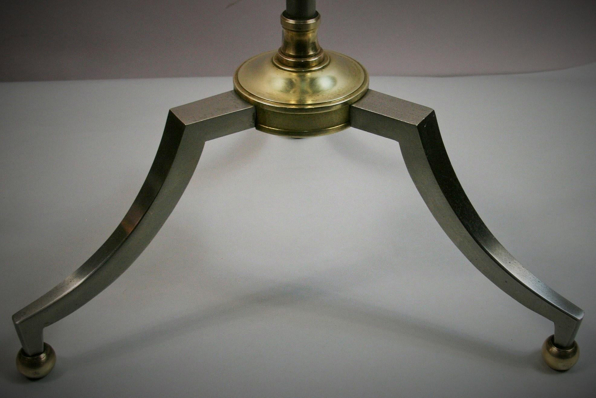 French Mason Jansen Style Adjustable Tripod Floor Lamp '2 available' In Good Condition For Sale In Douglas Manor, NY