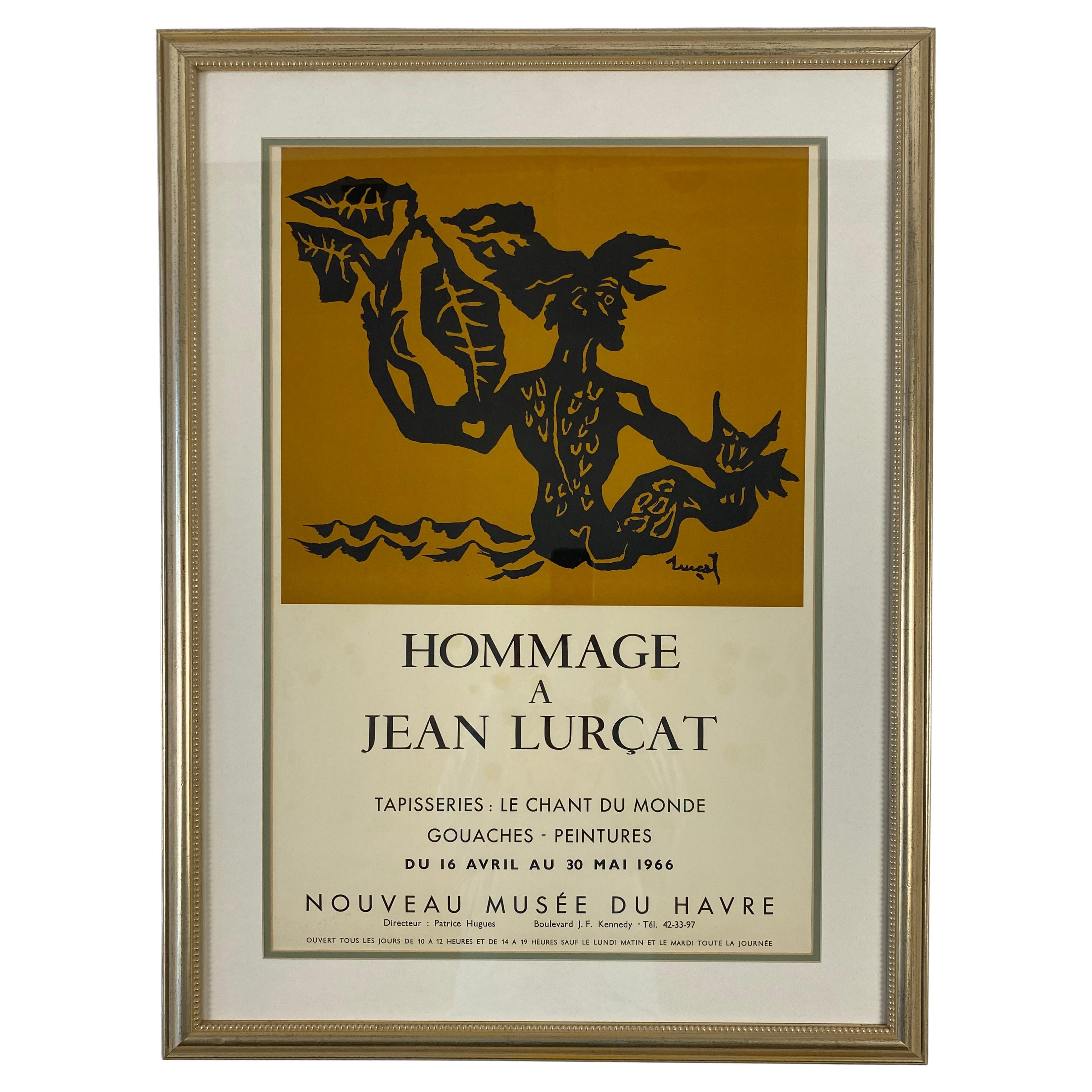 French Mid-20th Century Art Poster Tribute to Jean Lurcat For Sale