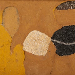 French Mid-Century Art Work by Jean Piaubert Plaster & Mixed Media on Panel 1965