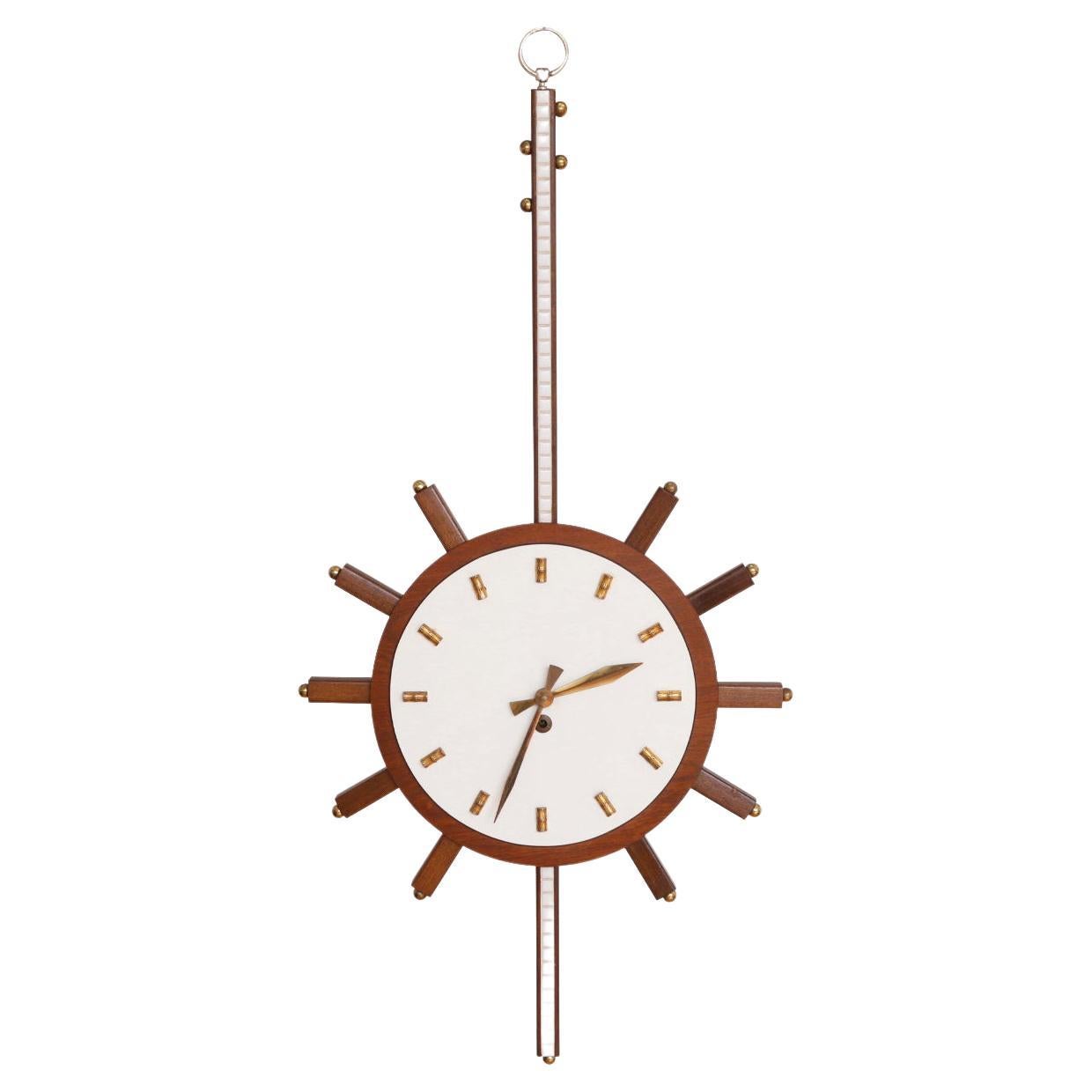 Massive Lighted Atomic Style Wall Clock at 1stDibs