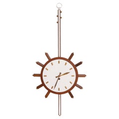 French Mid Century Atomic Wall Clock by Duverdrey & Bloquel