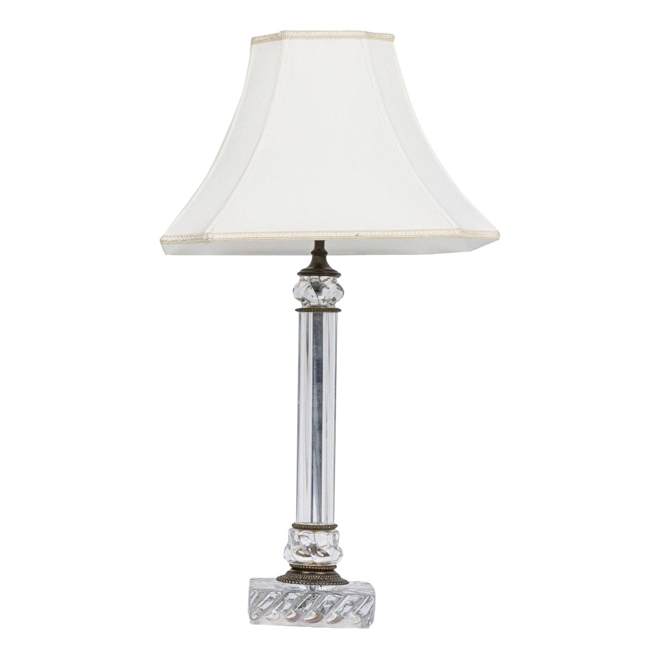 French Mid-Century Baccarat Crystal Table Lamp