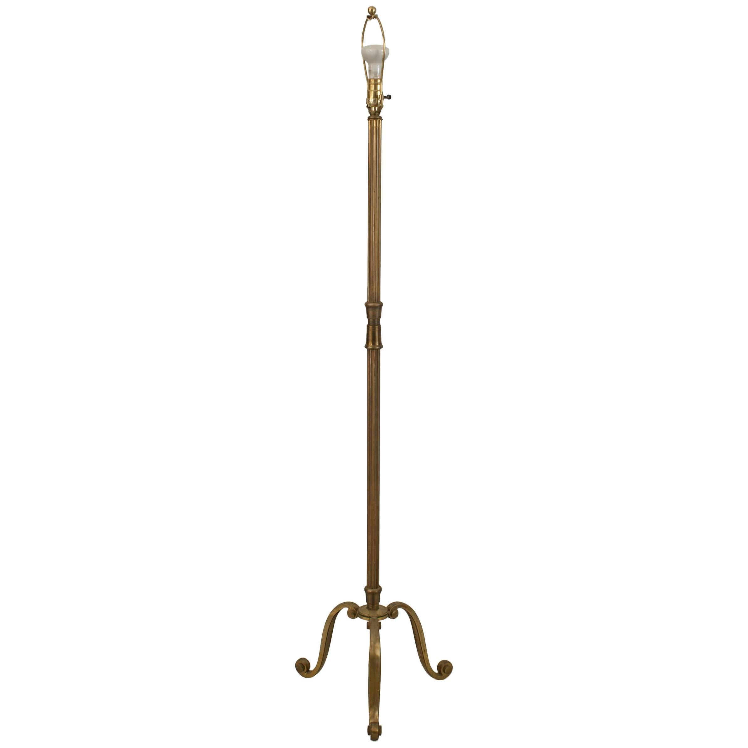 French Mid-Century Bagues Bronze Floor Lamp