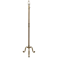 Lampadaire français du milieu du siècle dernier en bronze de Bagues
