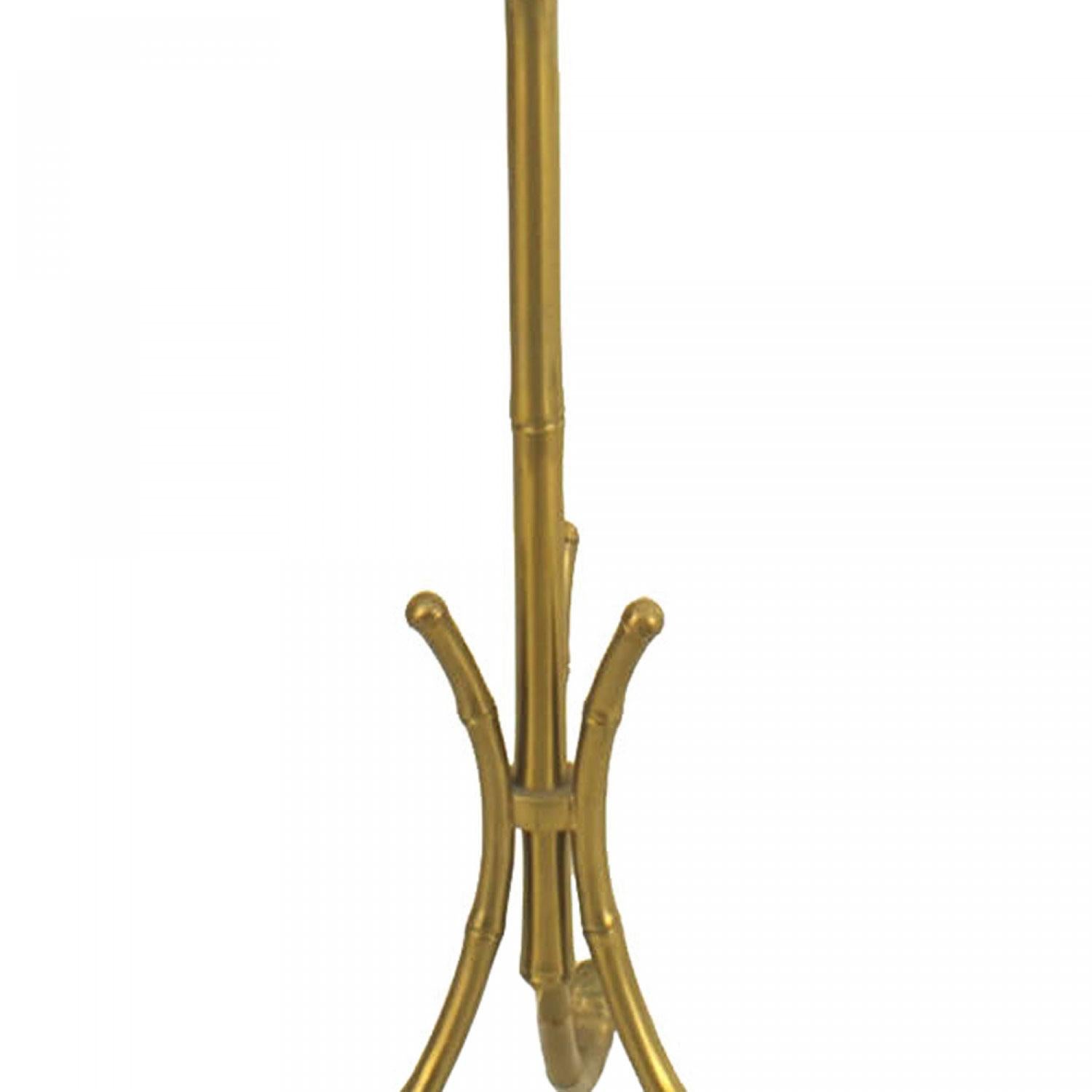 French Mid-Century Bagues Style Faux Bamboo Floor Lamp (Moderne der Mitte des Jahrhunderts) im Angebot