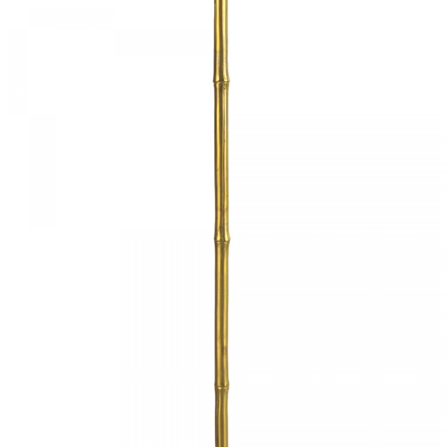 French Mid-Century Bagues Style Faux Bamboo Floor Lamp (Französisch) im Angebot