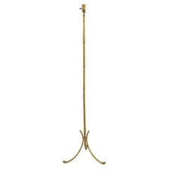French Mid-Century Bagues Style Faux Bamboo Floor Lamp