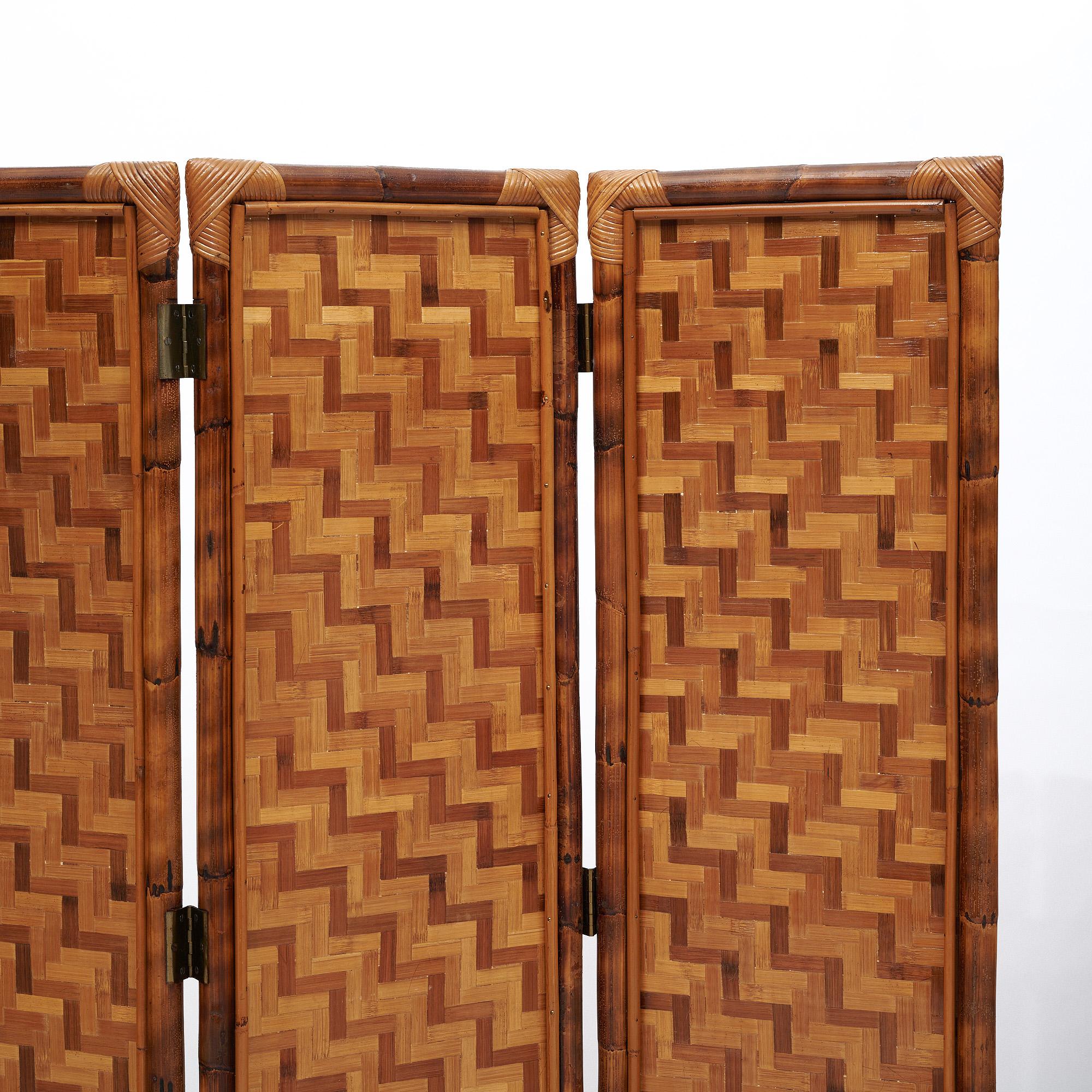 French Mid-Century Bamboo Screen For Sale 5