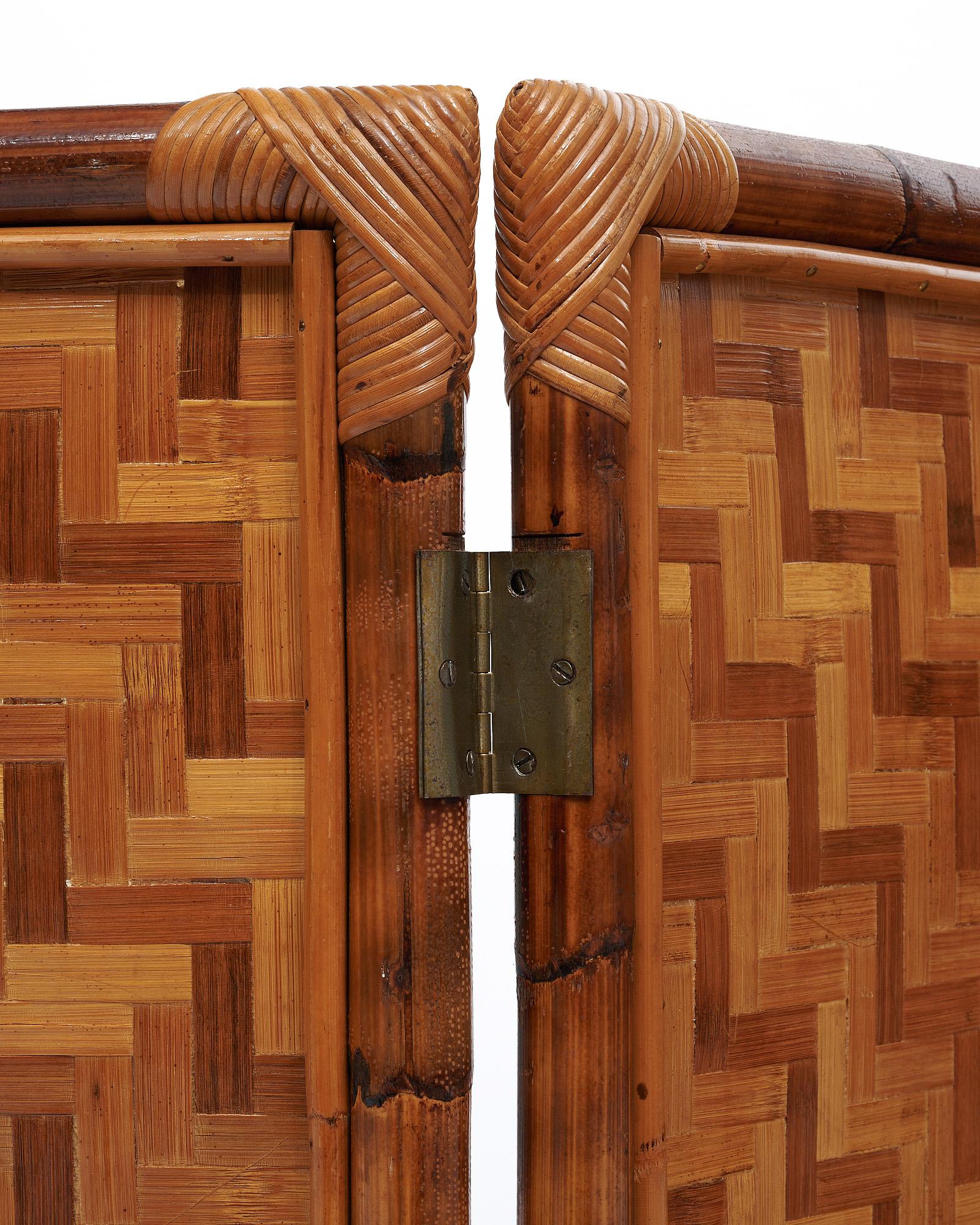 French Mid-Century Bamboo Screen In Good Condition For Sale In Austin, TX