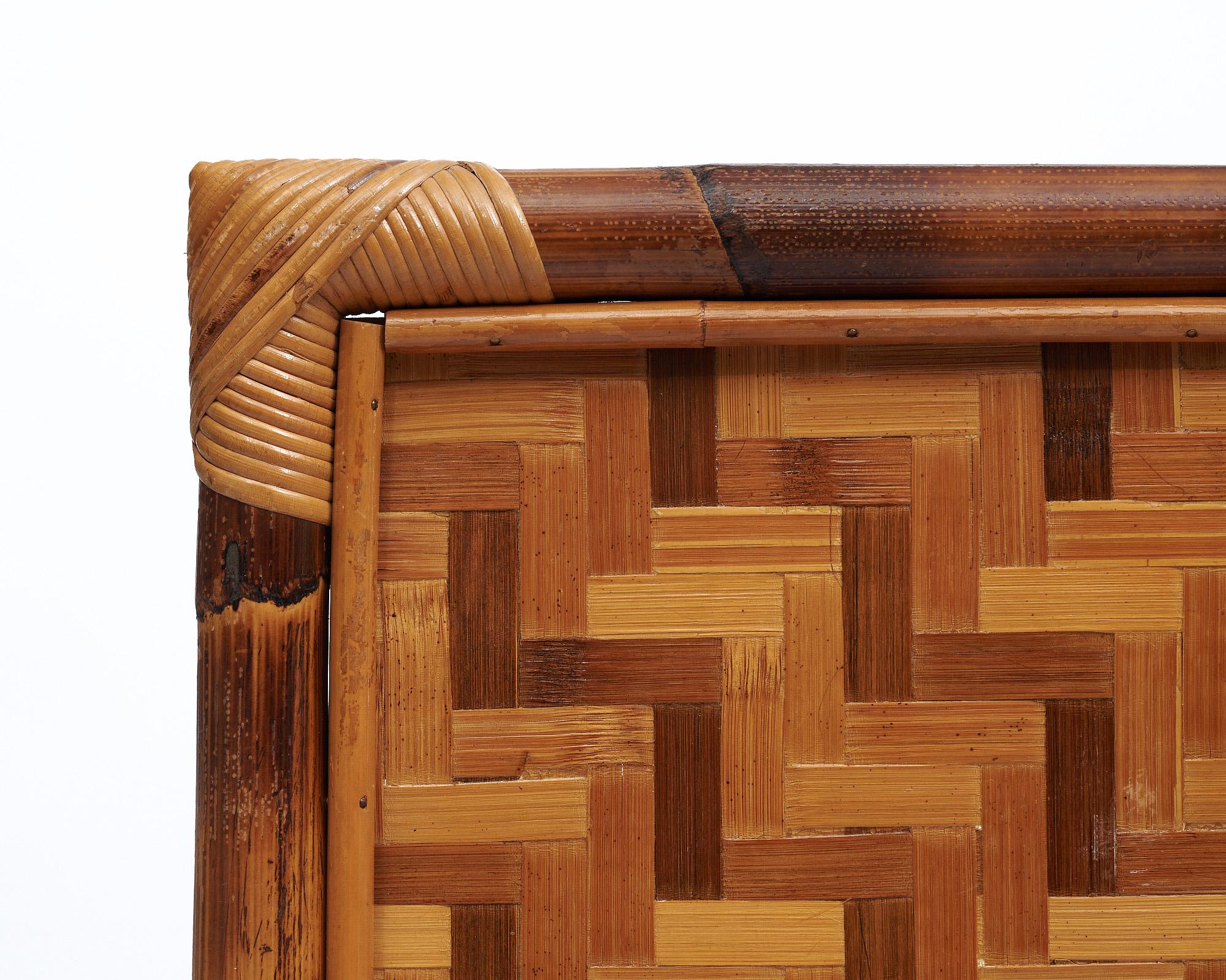 Late 20th Century French Mid-Century Bamboo Screen For Sale