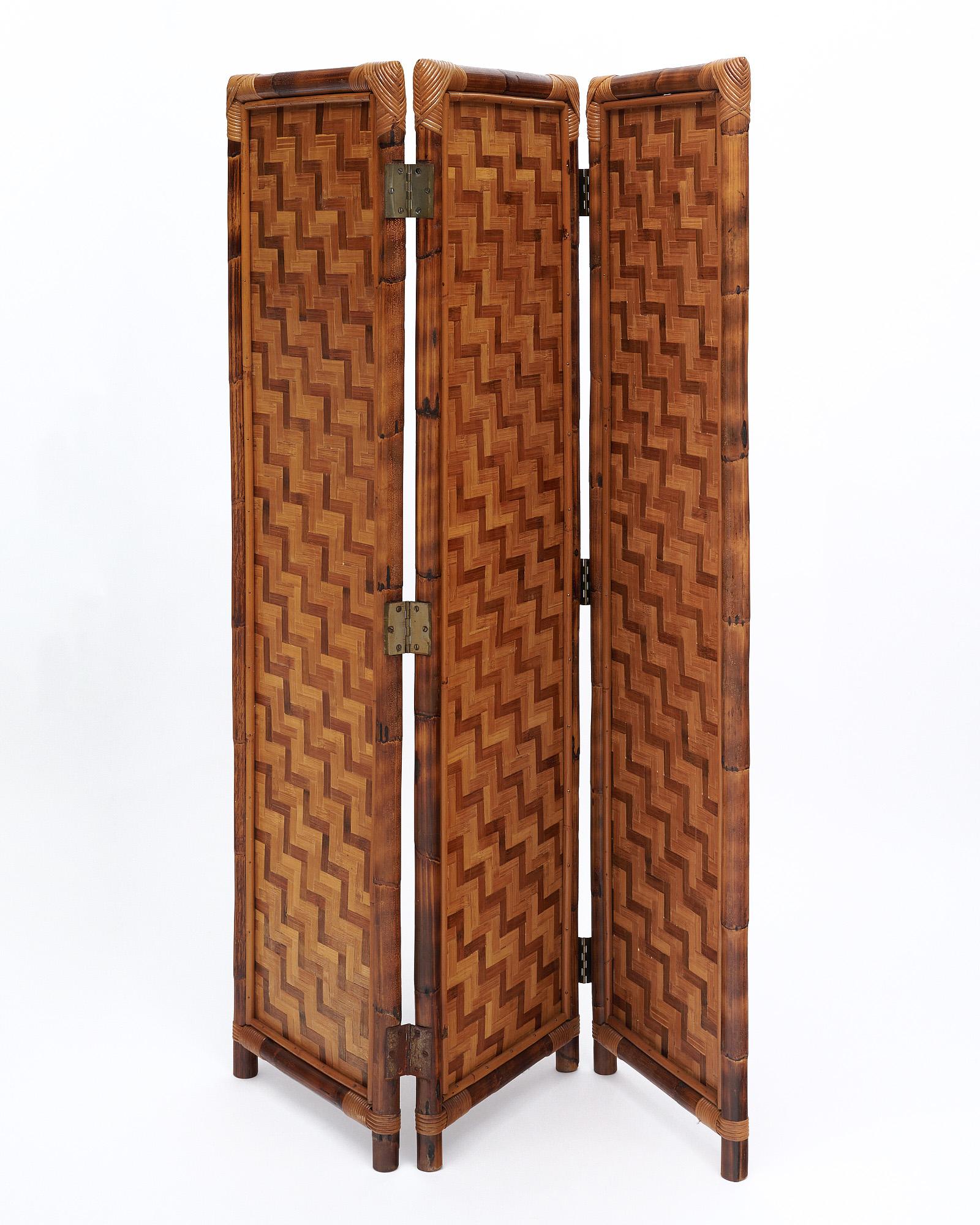 French Mid-Century Bamboo Screen For Sale 1