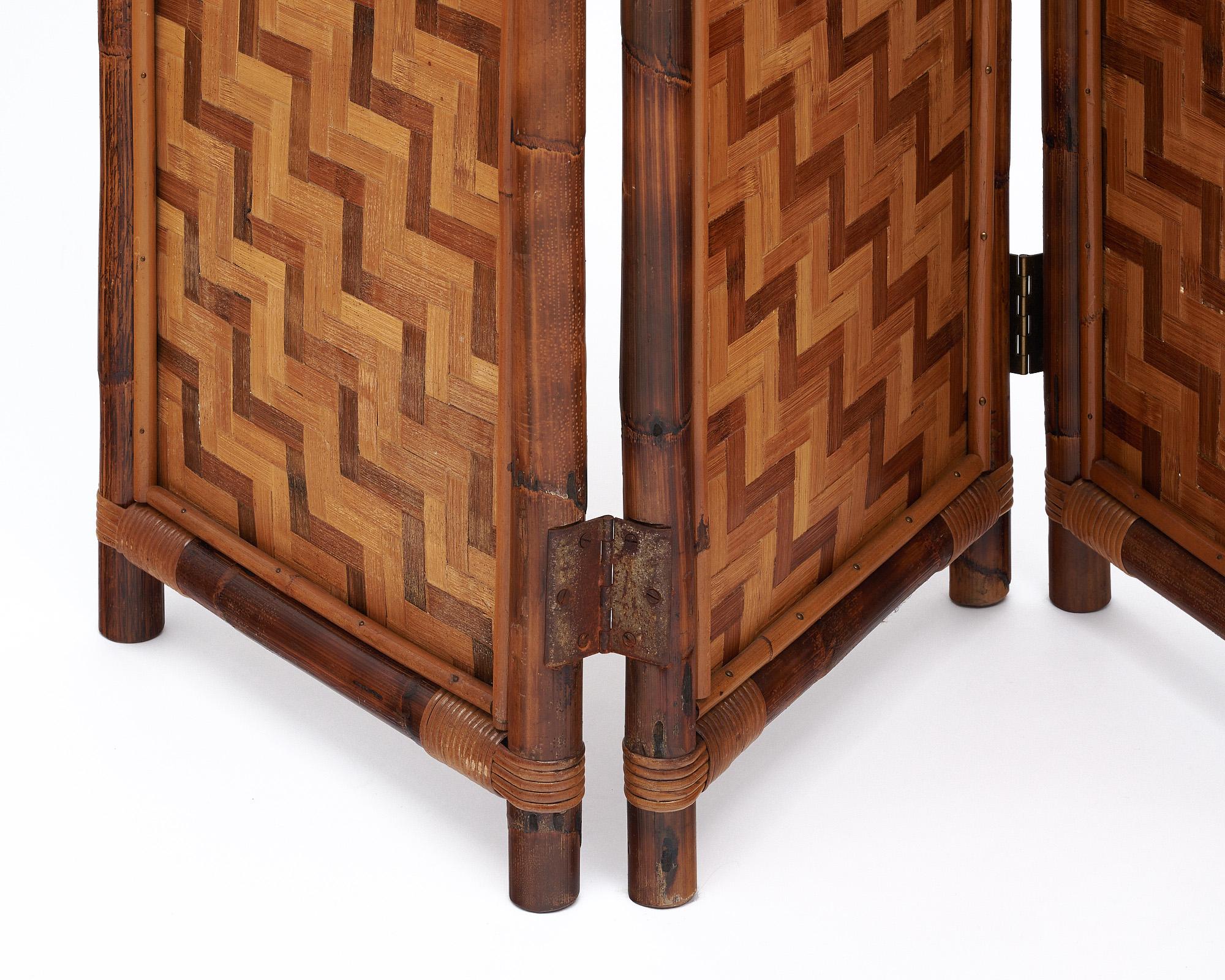 French Mid-Century Bamboo Screen For Sale 2