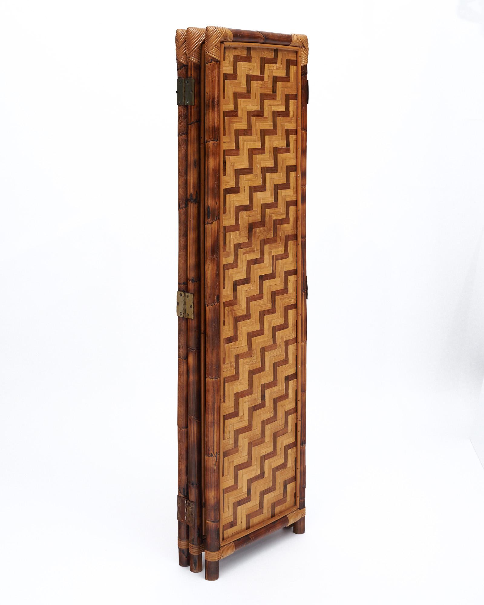 French Mid-Century Bamboo Screen For Sale 3