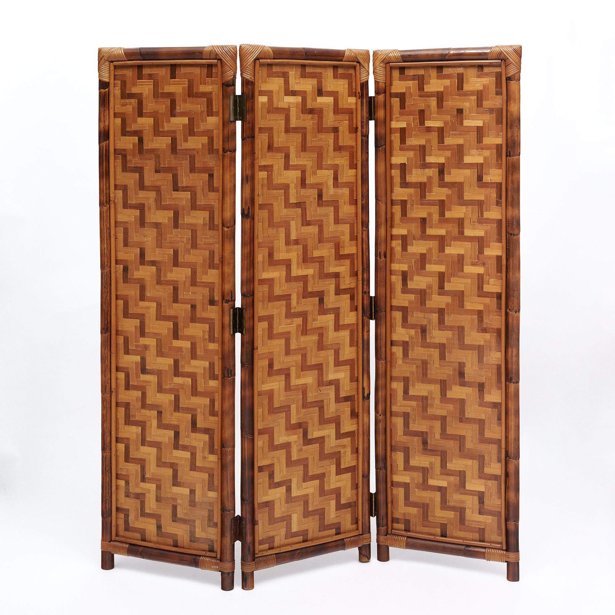 French Mid-Century Bamboo Screen For Sale 4