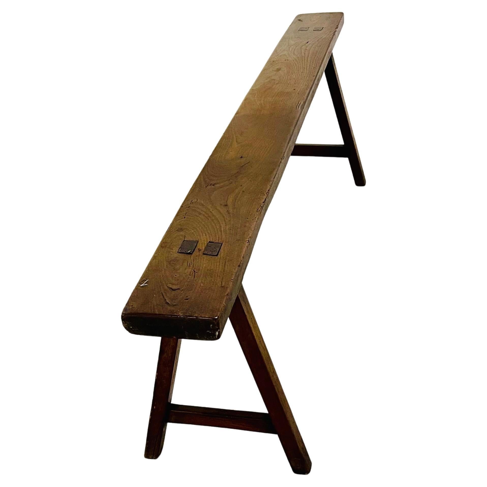 Minimalist French Mid Century Bench For Sale