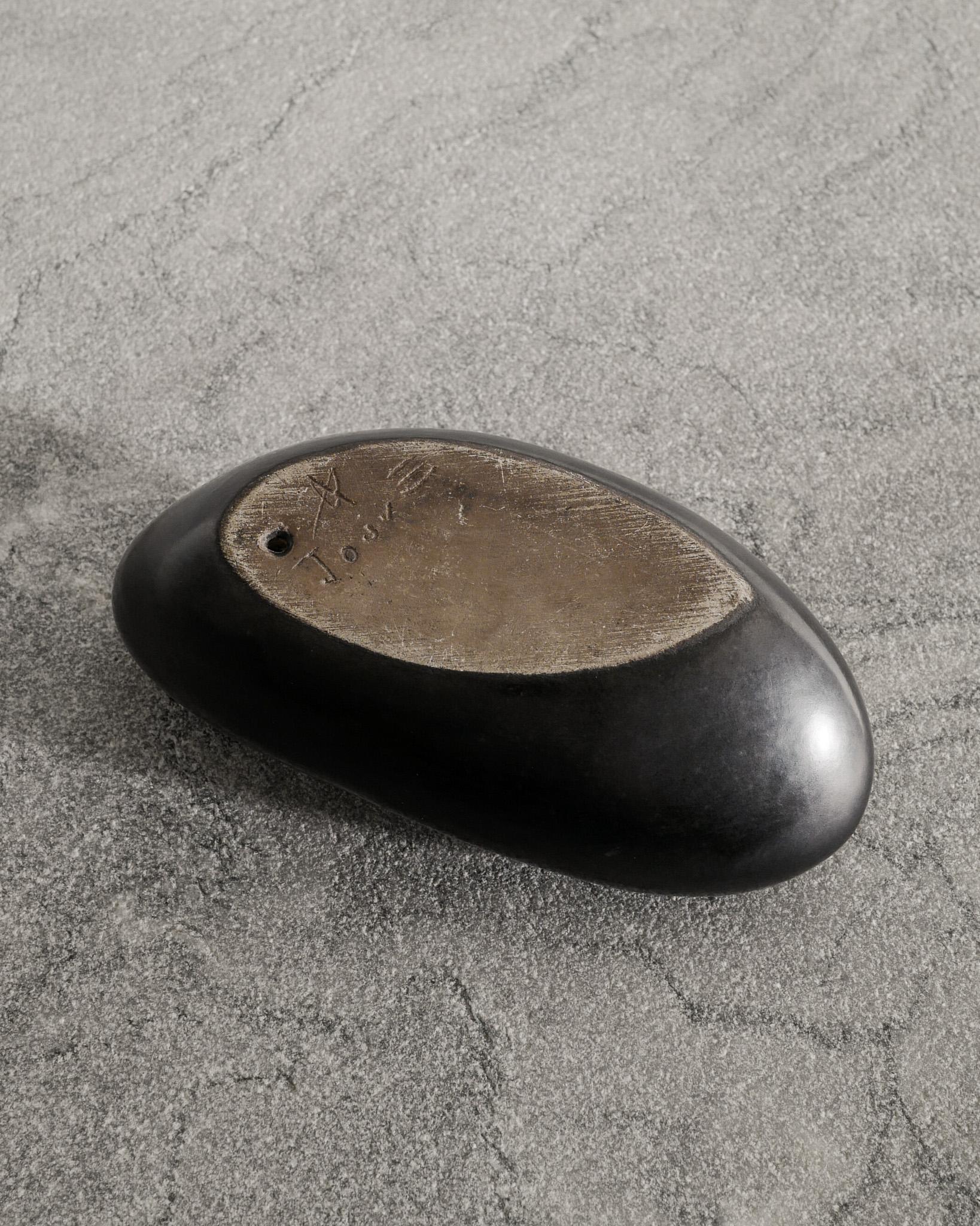 Metà XX secolo Ciotola a forma di banana nera di Georges Jouve per A. Simon, 1950 in vendita