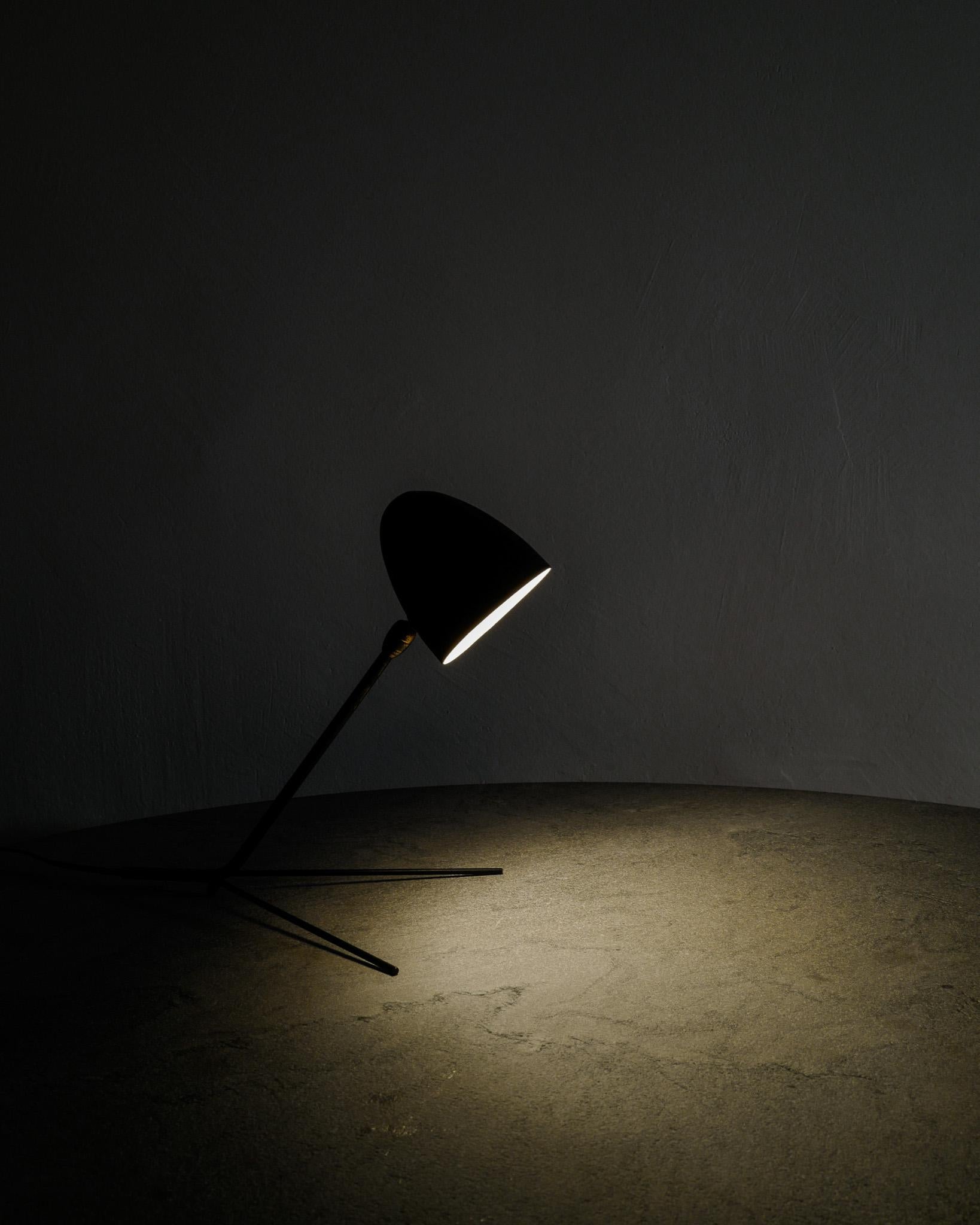 Französische Mid-Century-Schwarzmetall-