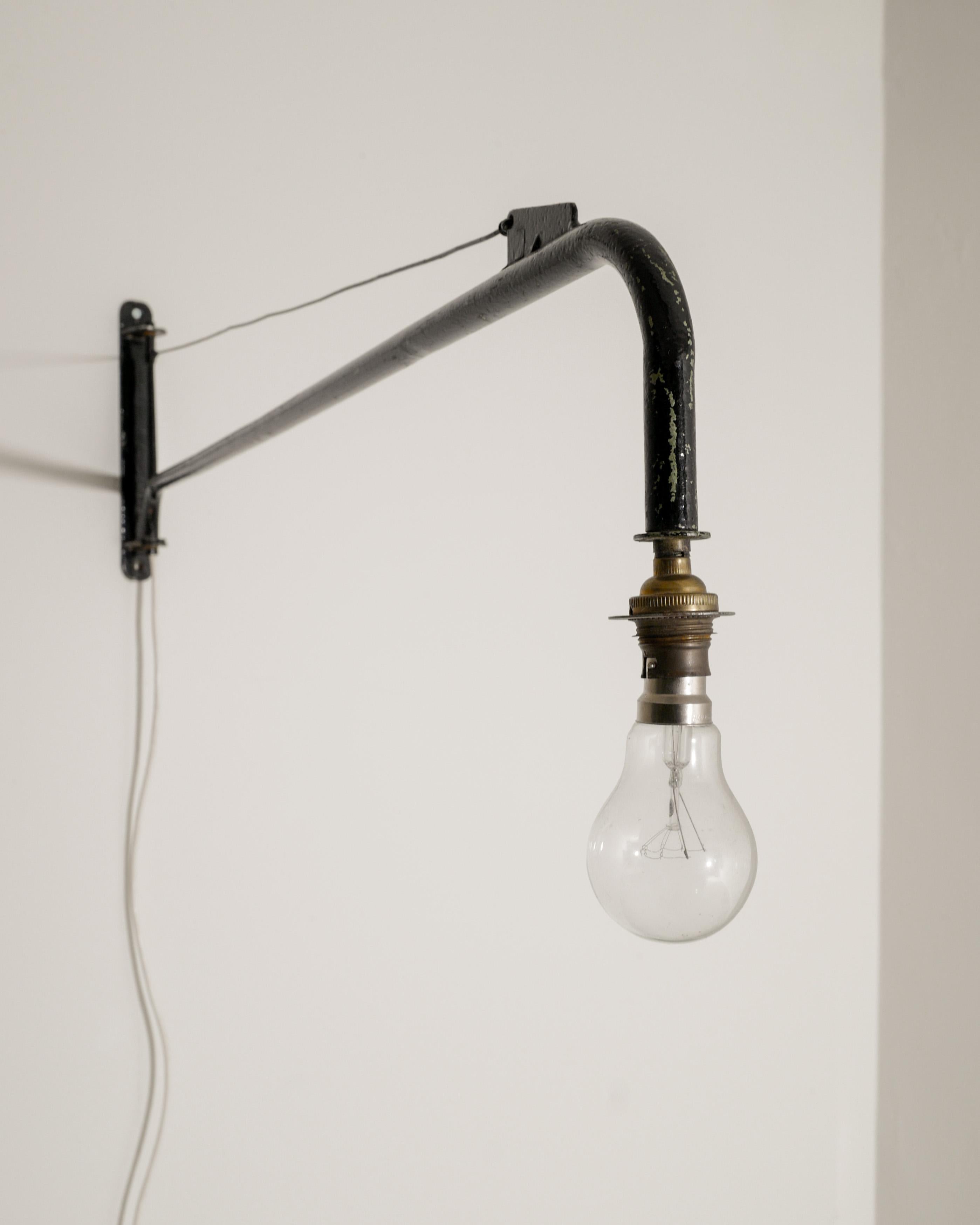 Mid-20th Century French Mid Century Black Metal Jib 