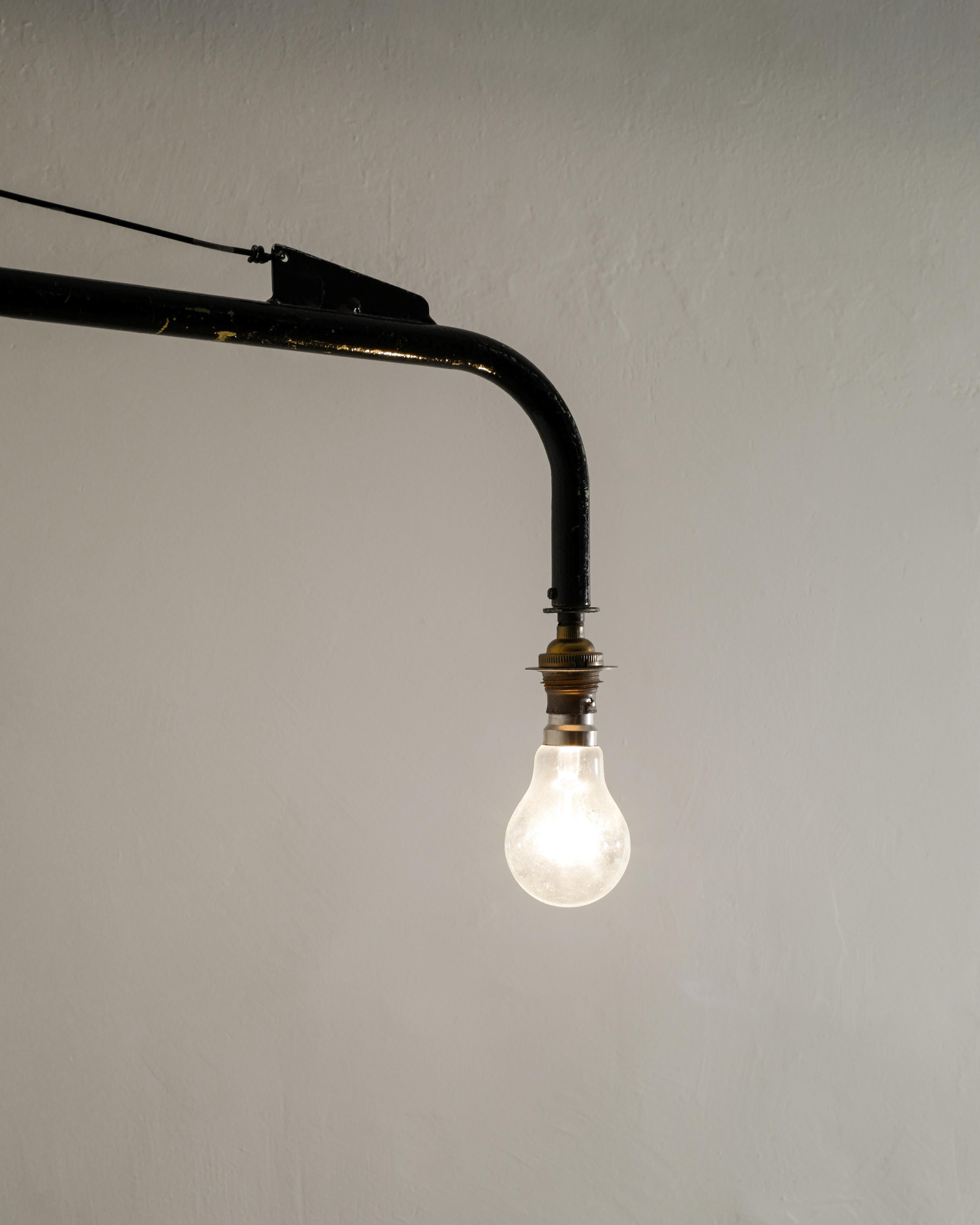 French Mid Century Black Metal Jib 