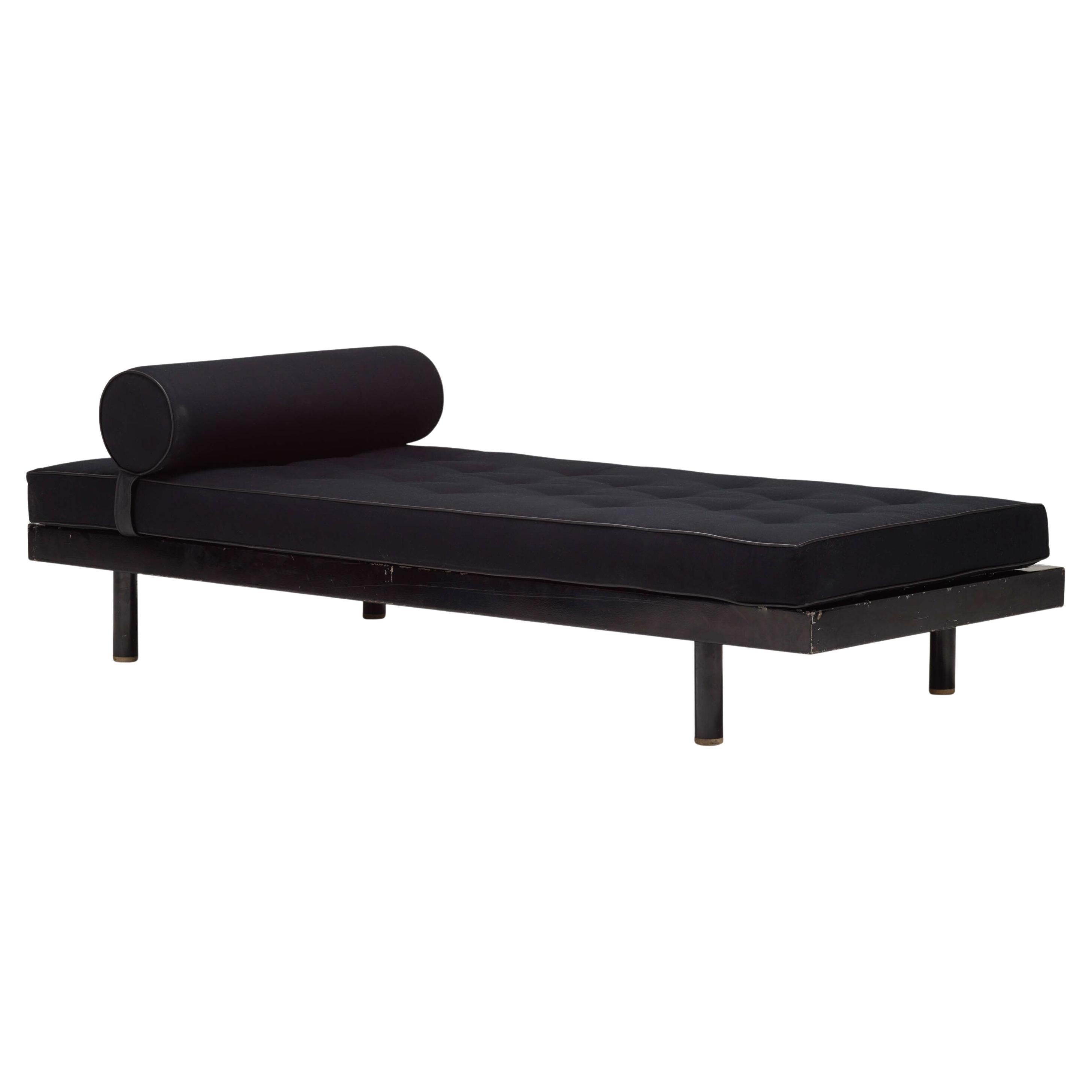 French Mid Century Black S.C.A.L Daybed by Jean Prouvé Produced in France, 1950s