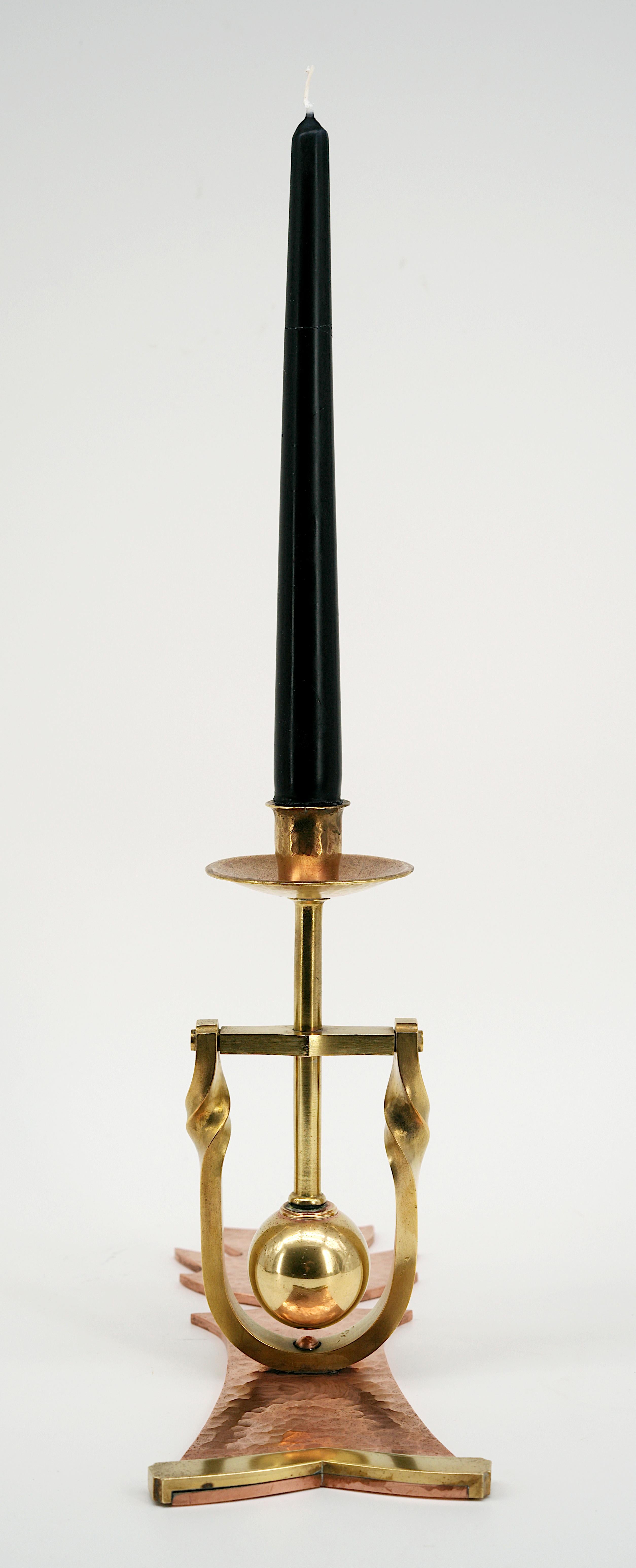 Französische Mid-Century-Boot-Kerzenleuchter, 1940er-Jahre im Zustand „Hervorragend“ im Angebot in Saint-Amans-des-Cots, FR