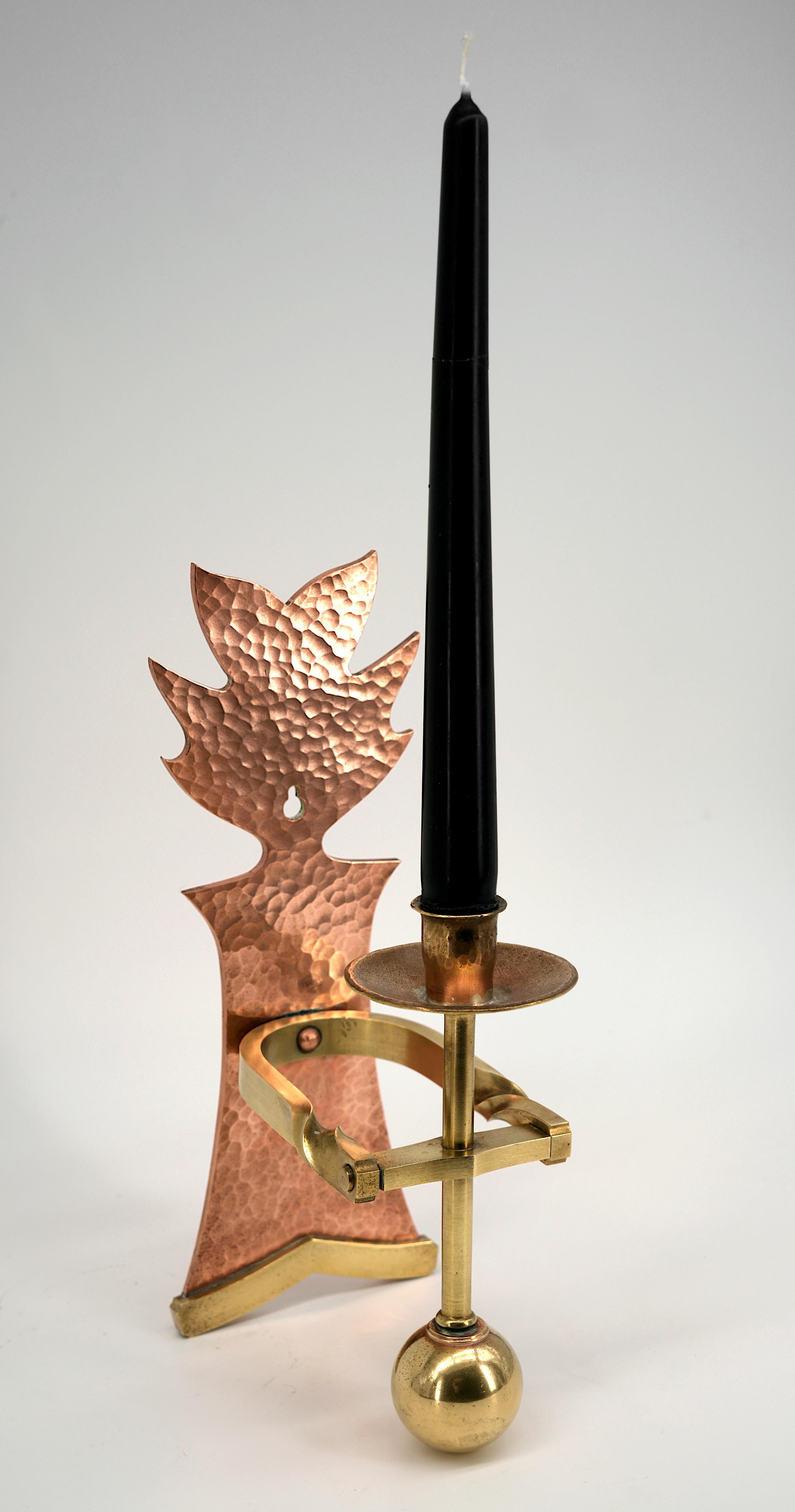 French Mid-Century Boat Candle Sconces, 1950s For Sale 3