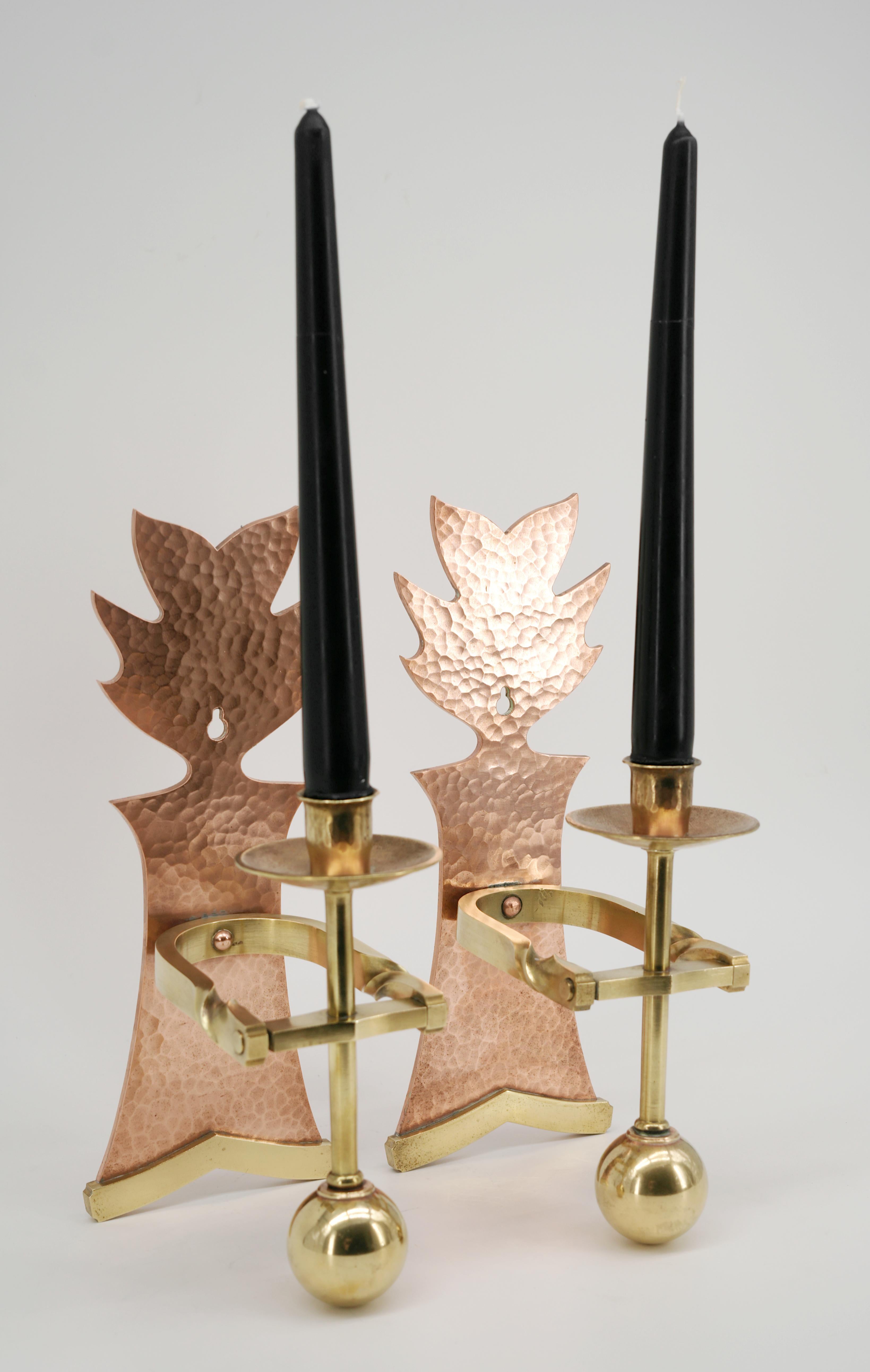 French Mid-Century Boat Candle Sconces, 1950s For Sale 4