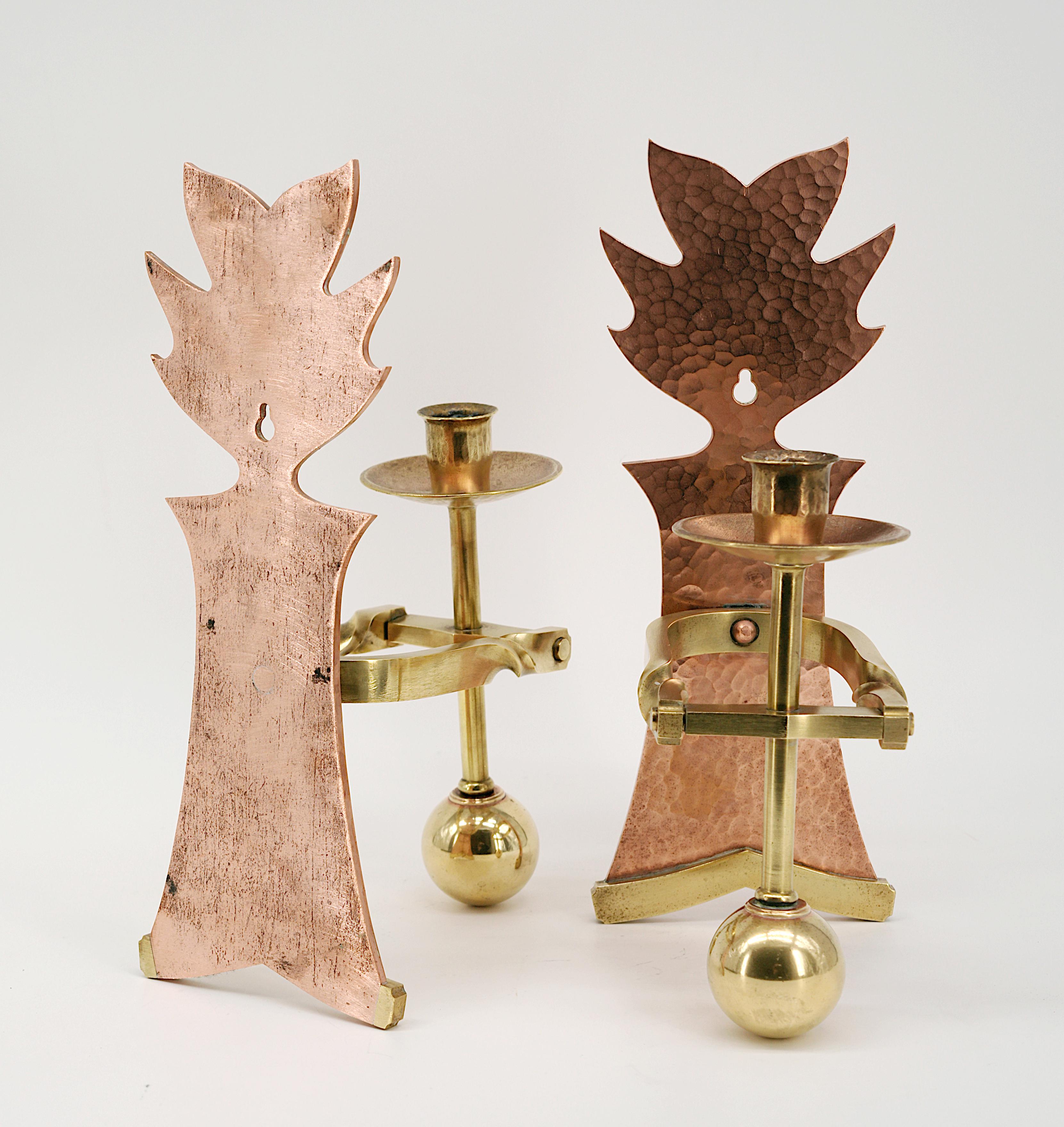 French Mid-Century Boat Candle Sconces, 1950s For Sale 5