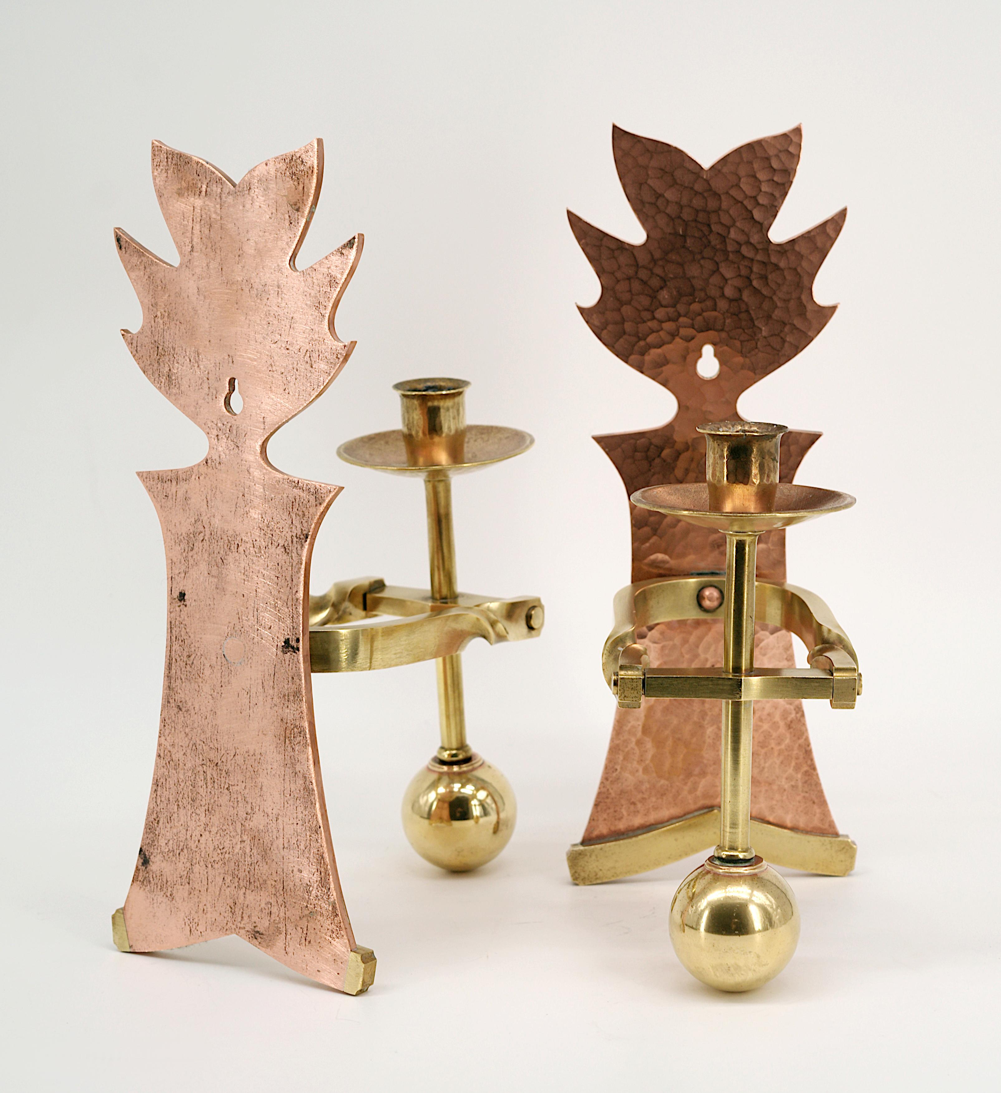 French Mid-Century Boat Candle Sconces, 1950s For Sale 6