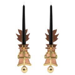 French Mid-Century Boat Candle Sconces, 1950s