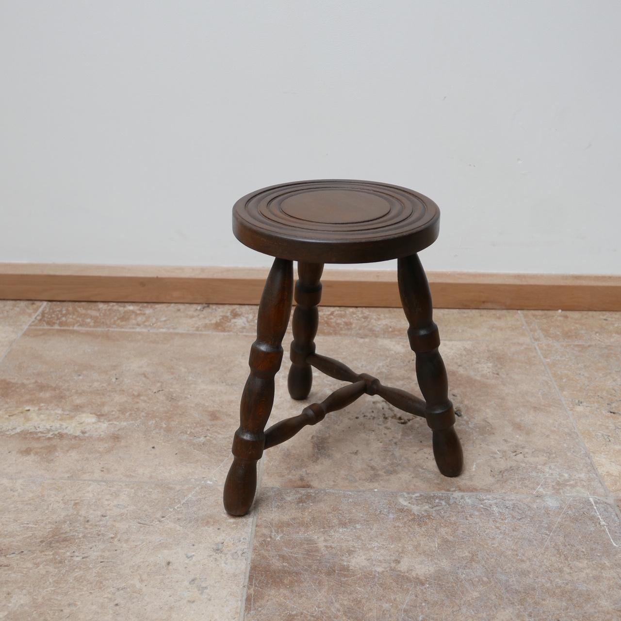French Mid-Century Bobbin Stool or Side Table 1