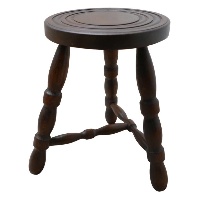 French Mid-Century Bobbin Stool or Side Table