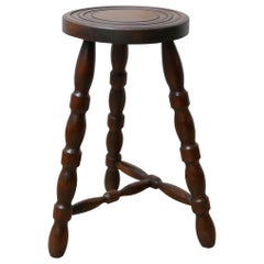 Retro French Mid-Century Bobbin Stool or Side Table