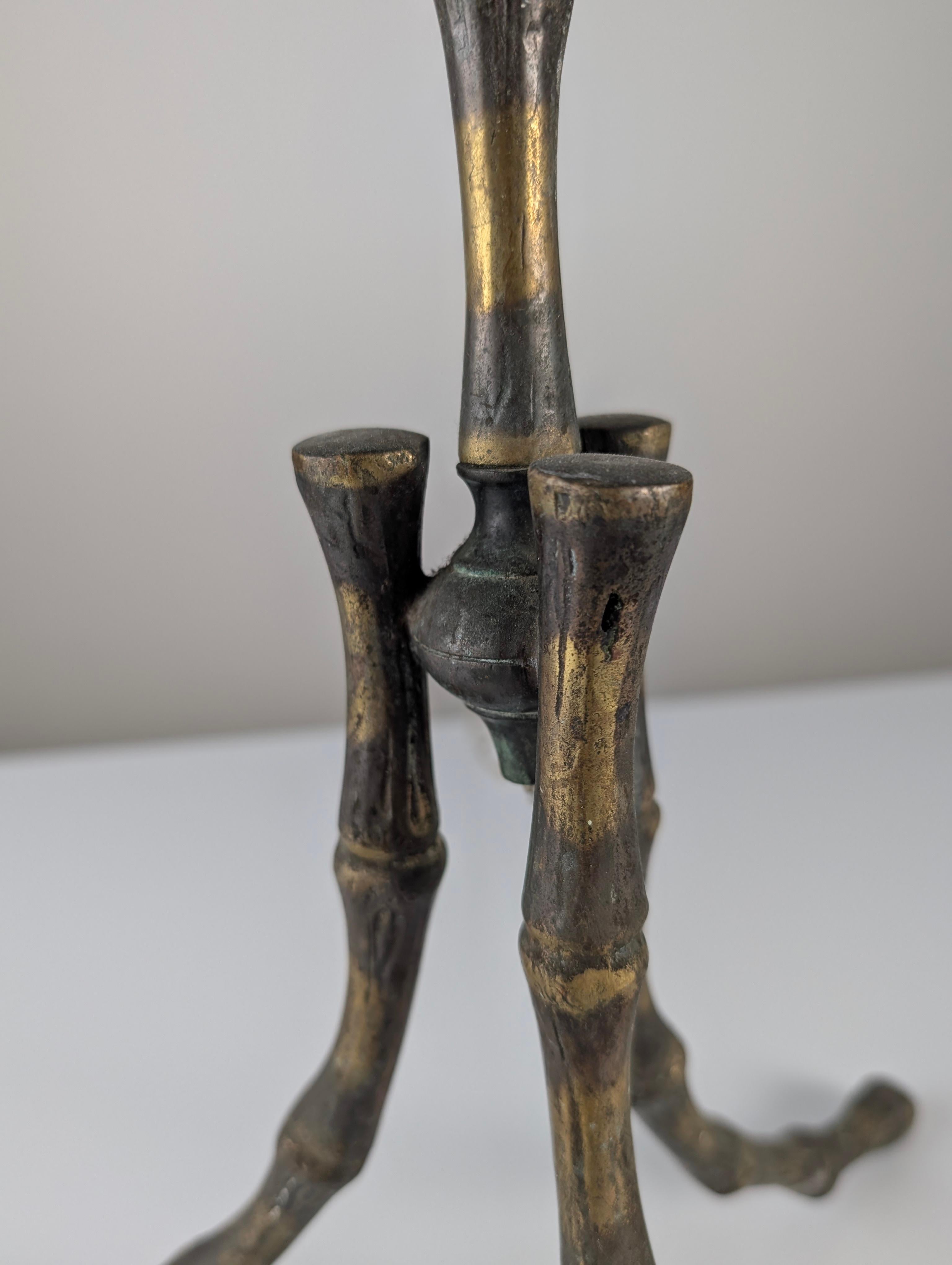 Bronzo Lampada da terra francese di metà secolo in ottone in stile bambù, stile Maison Baguès, anni '60 in vendita