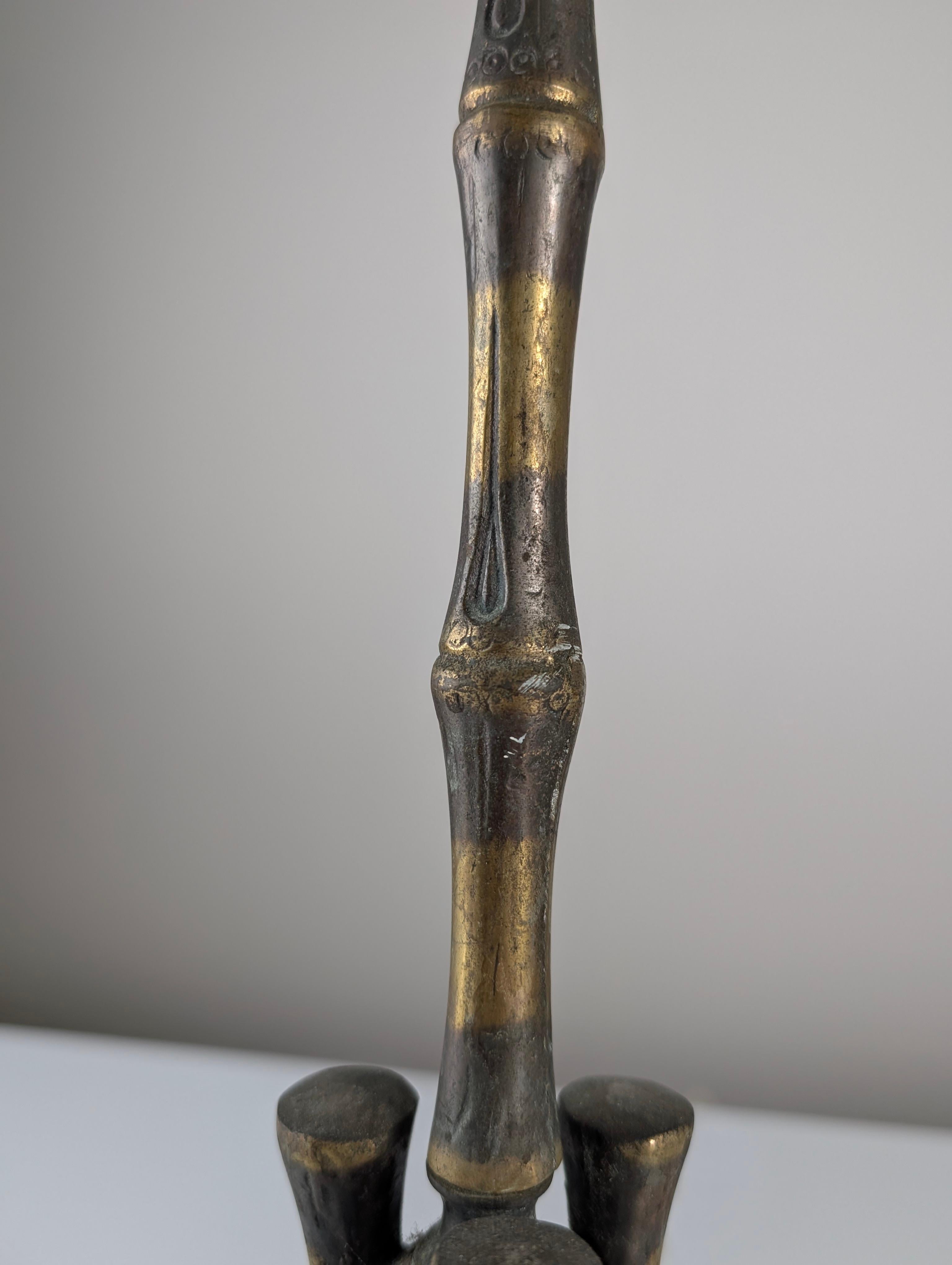 Lampada da terra francese di metà secolo in ottone in stile bambù, stile Maison Baguès, anni '60 in vendita 1