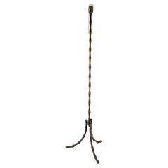Französische Stehlampe aus Messing im Bambus-Stil, Maison Baguès Stil, 1960er
