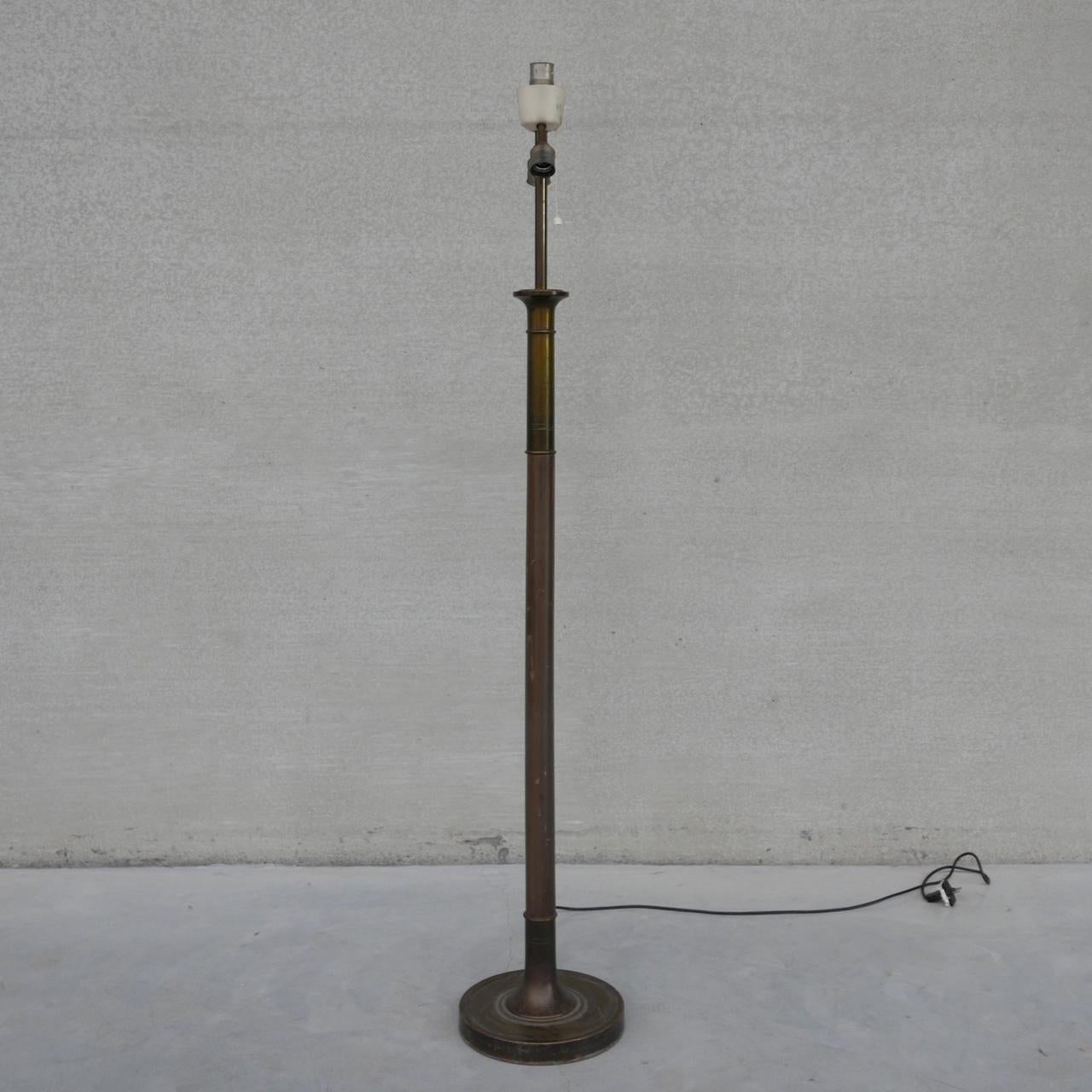 French Mid-Century Brass Floor Lamp For Sale 4