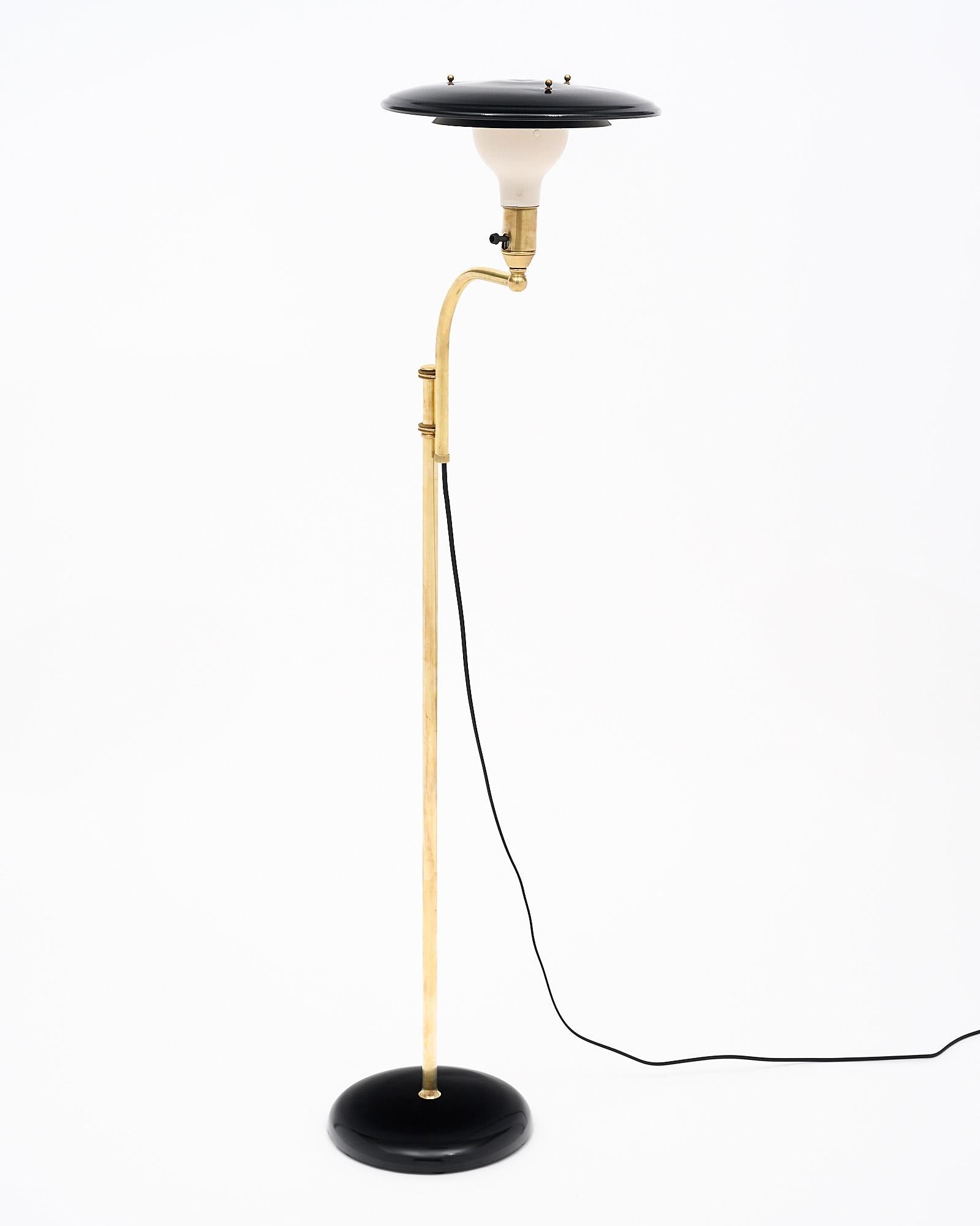 French MId-Century Brass Floor Lamp 3