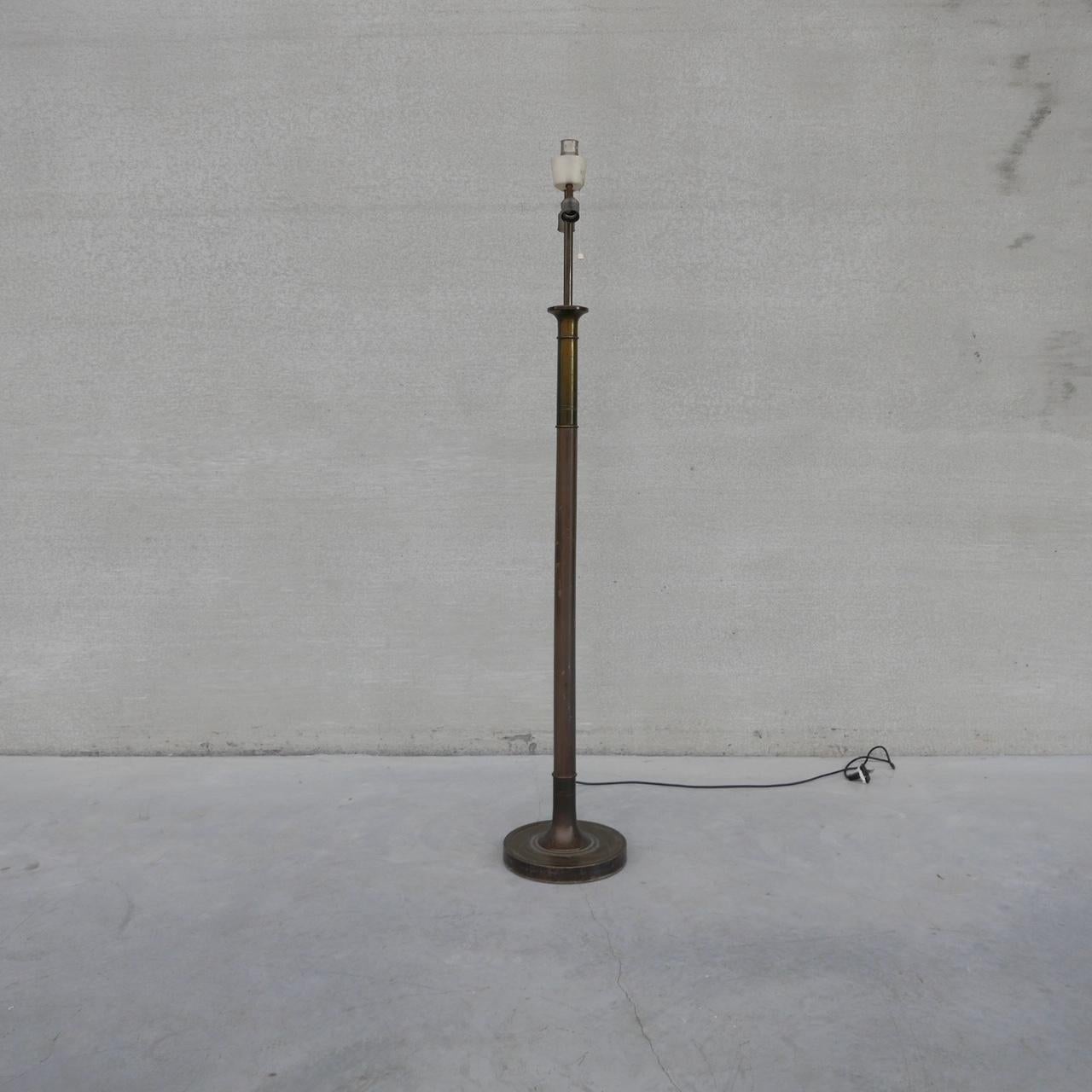 French Mid-Century Brass Floor Lamp For Sale 5